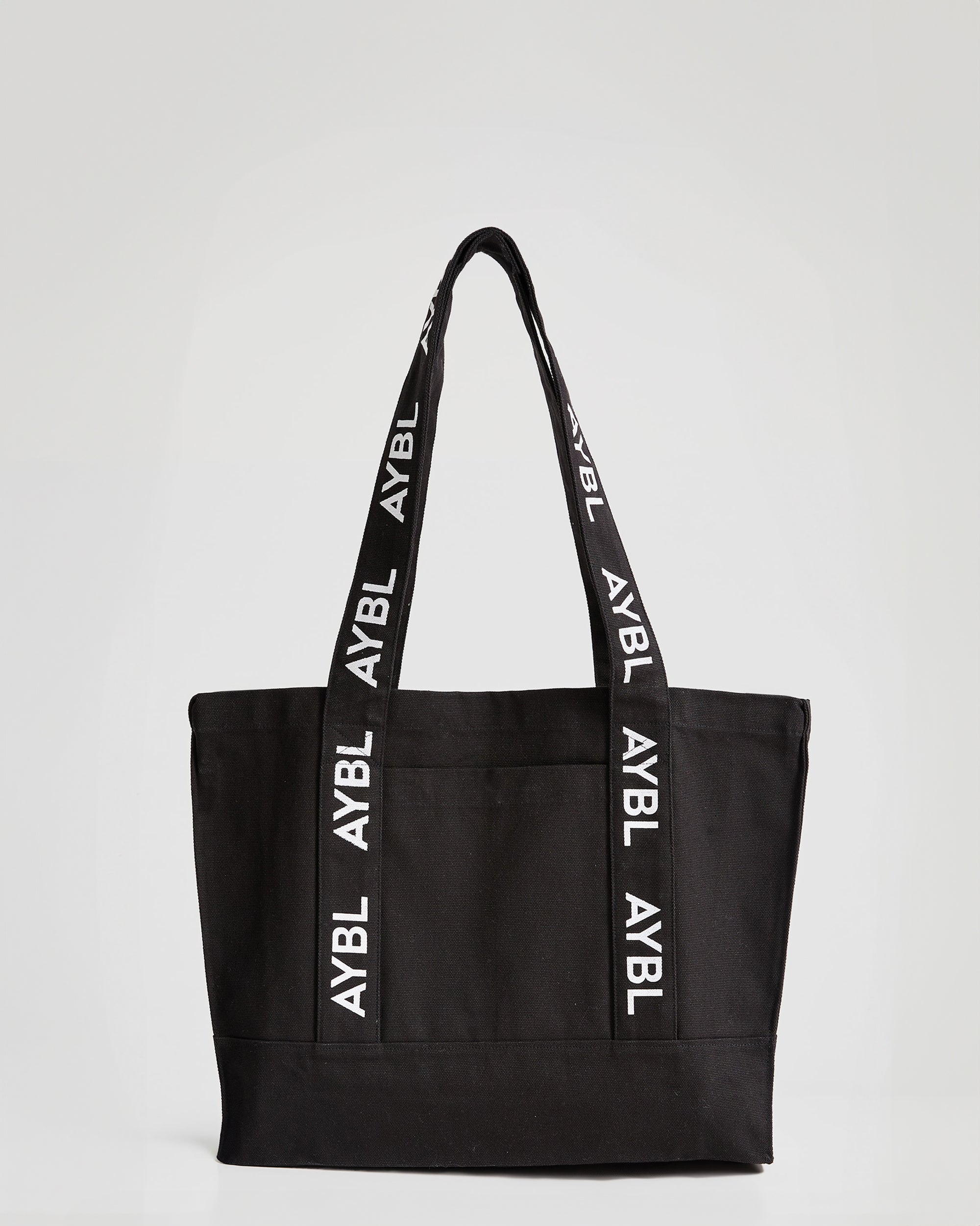 Branded Strap Tote Bag - Schwarz