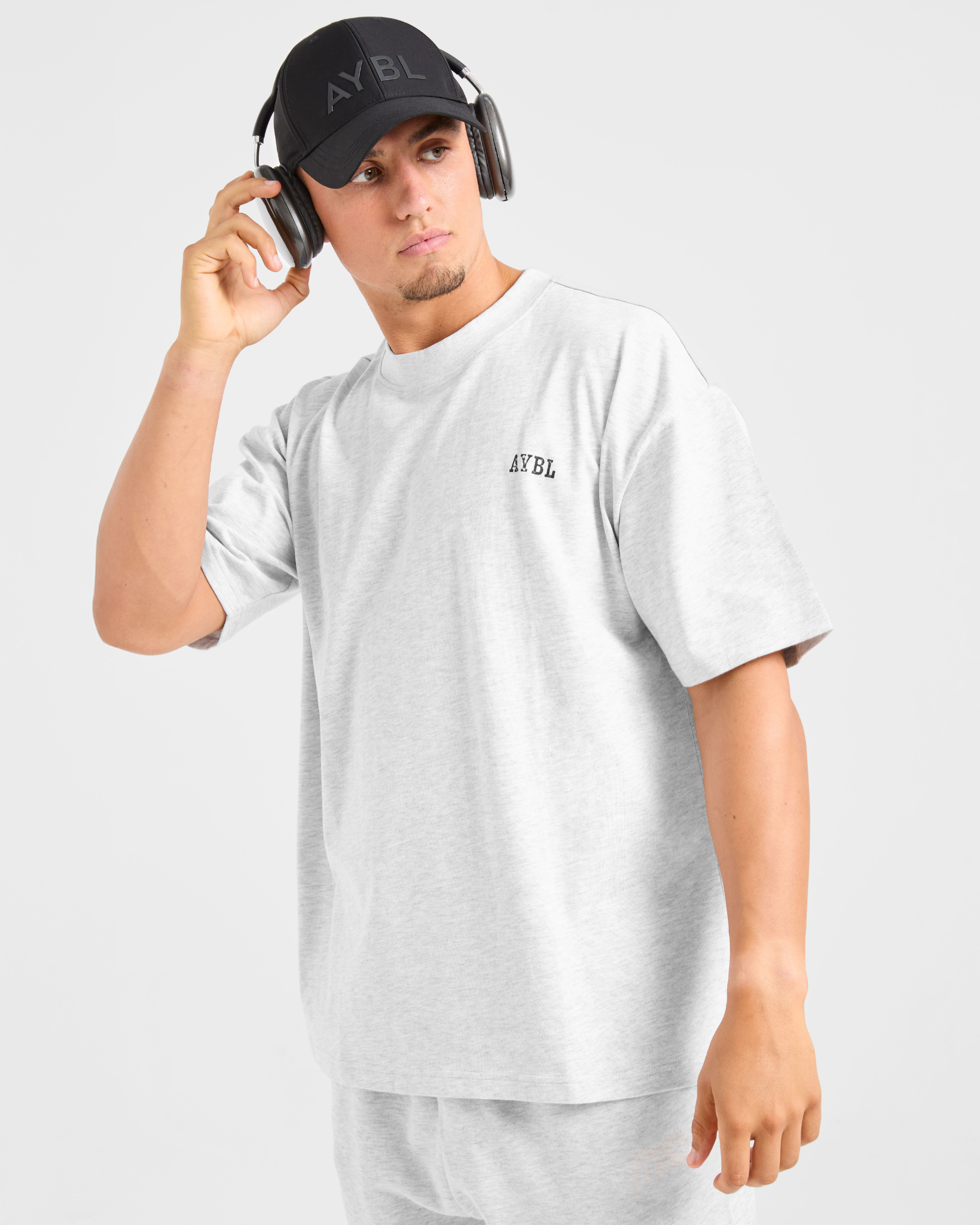 Lifting Essentials Oversized T Shirt - Grey Marl