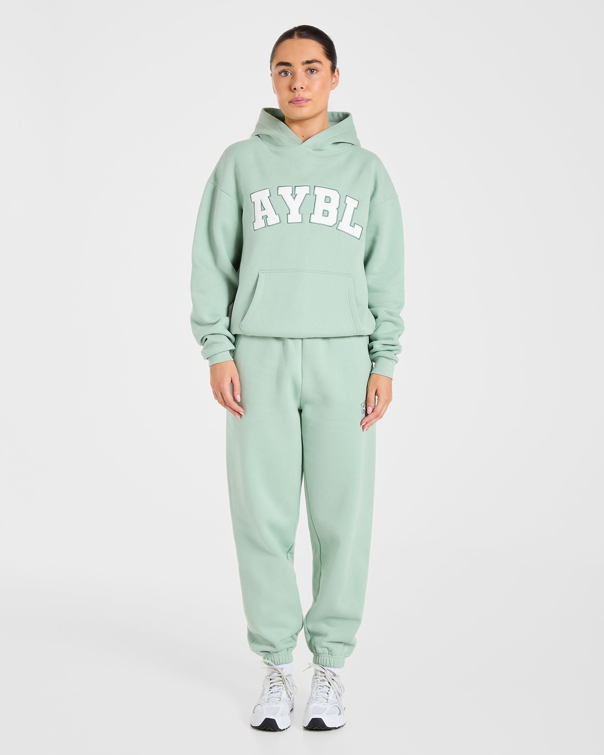 Varsity 2.0 Oversized Hoodie - Sage Grün