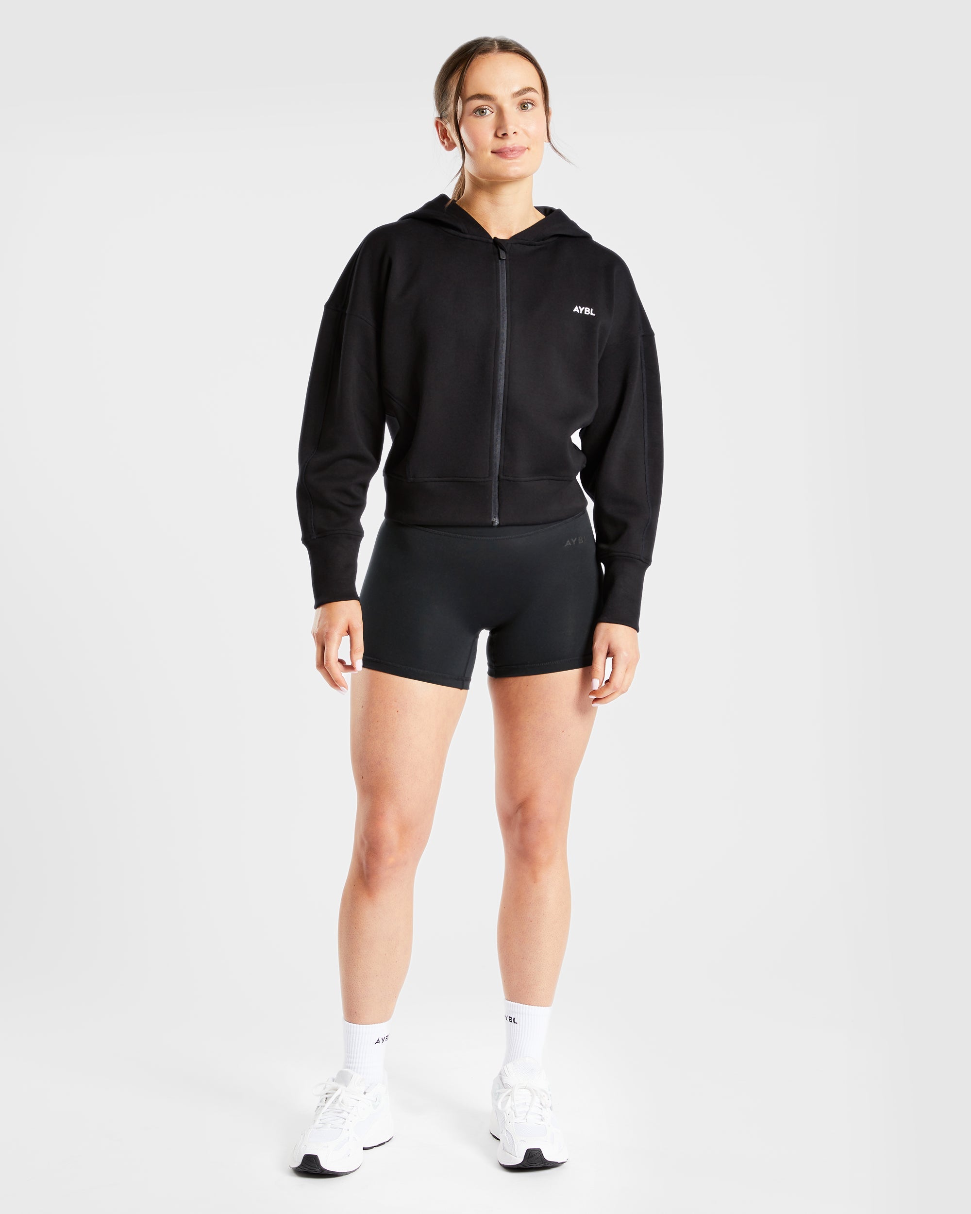 Zip Up Jacket - Schwarz