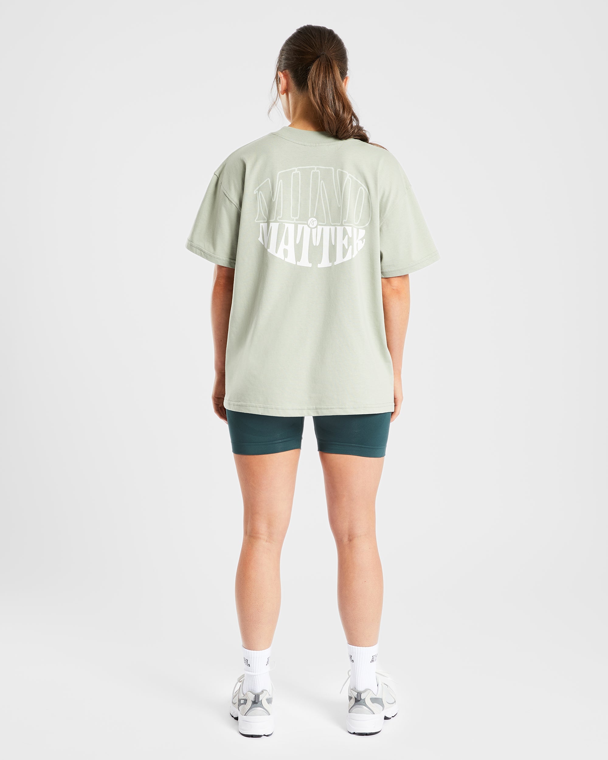 Mind Over Matter Oversized T Shirt - Grün