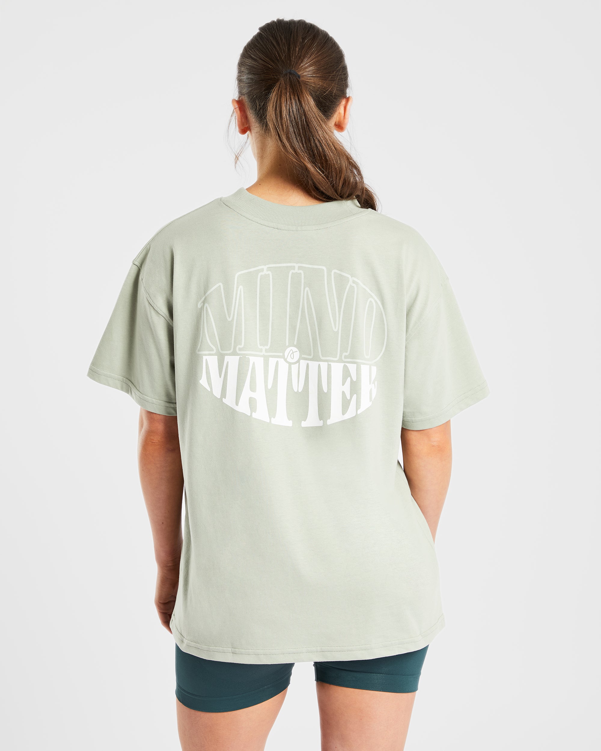 Mind Over Matter Oversized T Shirt - Grün