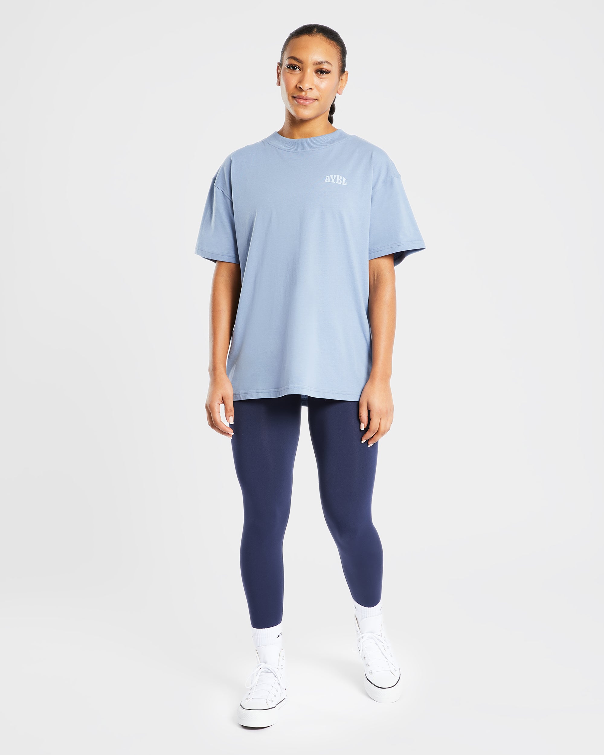 Mind Over Matter Oversized T Shirt - Blau