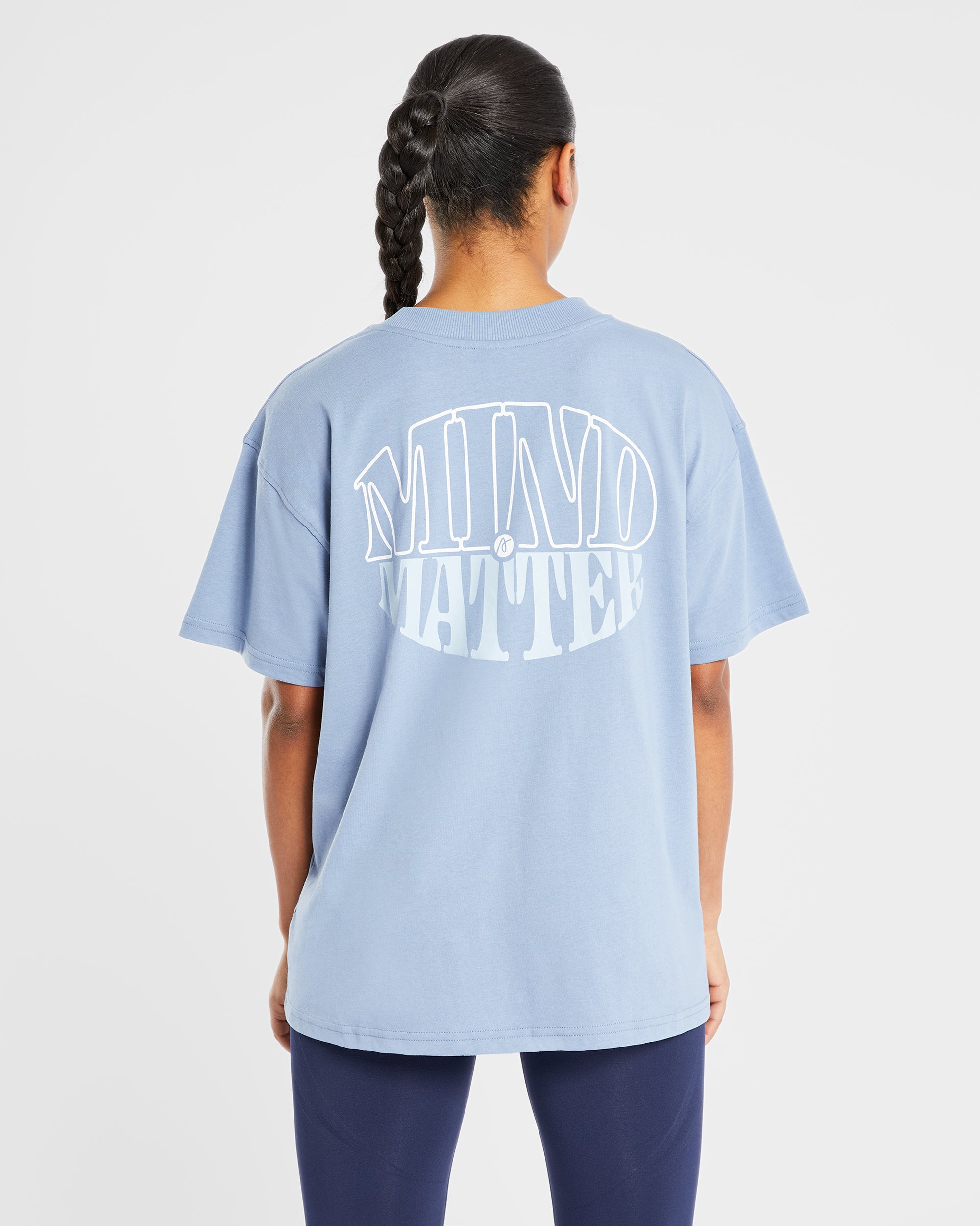 Mind Over Matter Oversized T Shirt - Blau