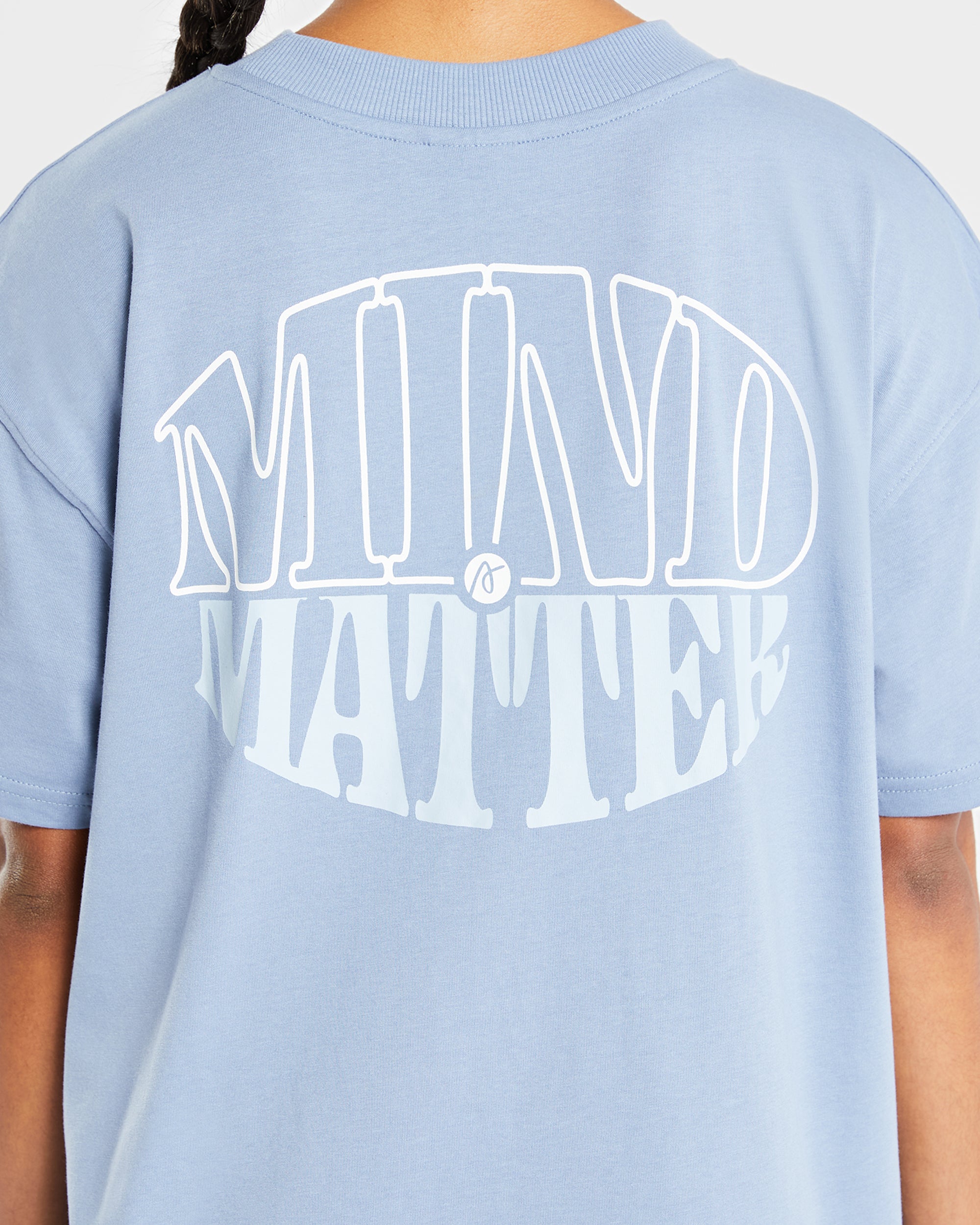 Mind Over Matter Oversized T Shirt - Blau