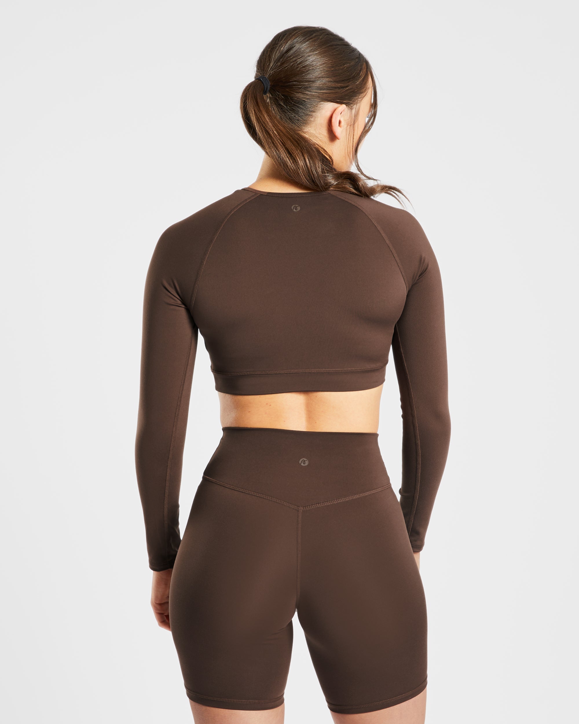 Staple Long Sleeve Crop Top - Braun