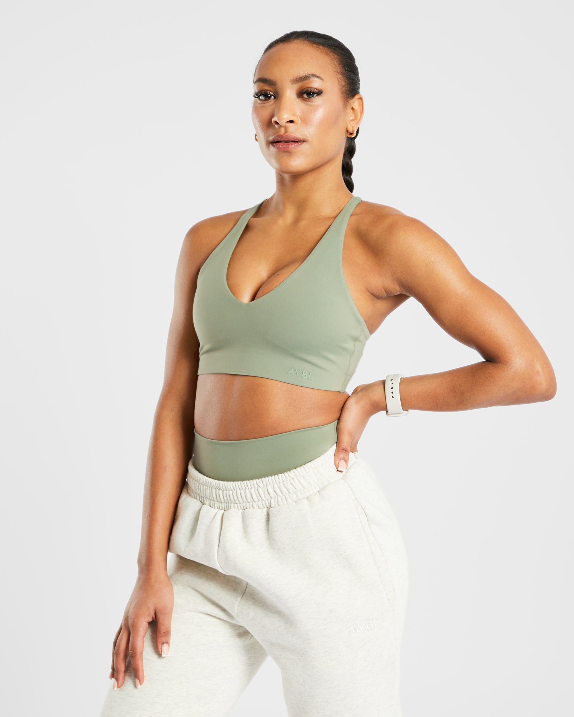 Staple Sports Bra - Olive Grün