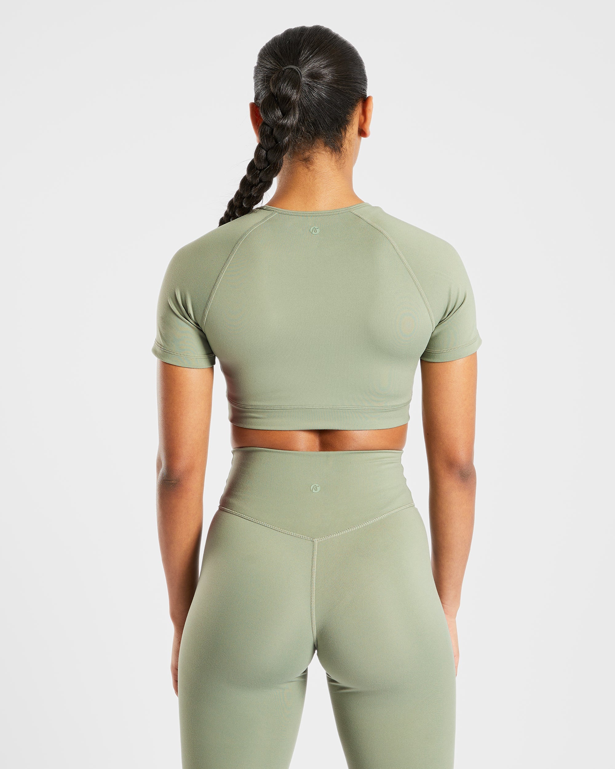 Staple Crop Top - Olive Grün