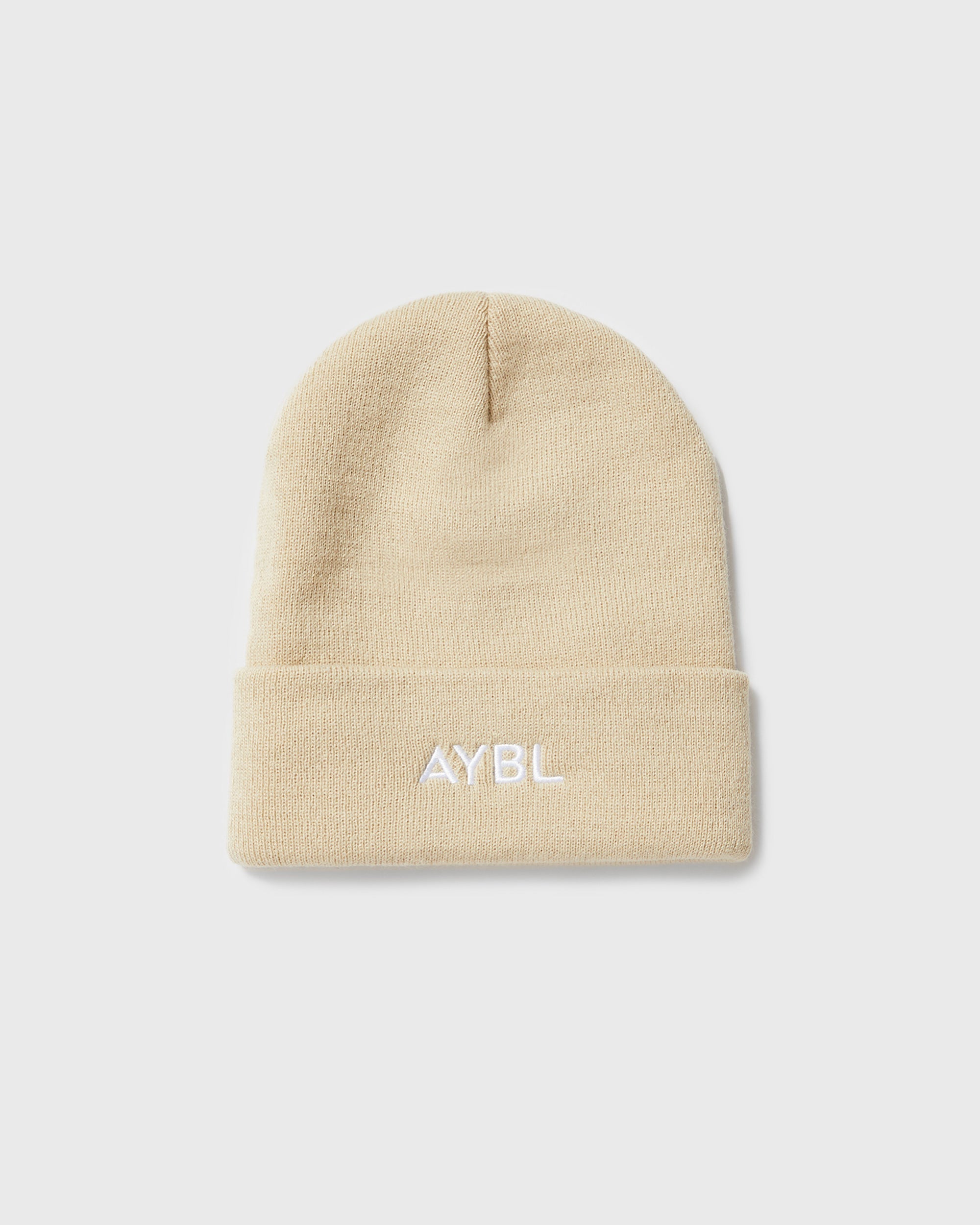 Embroidered Beanie - Beige