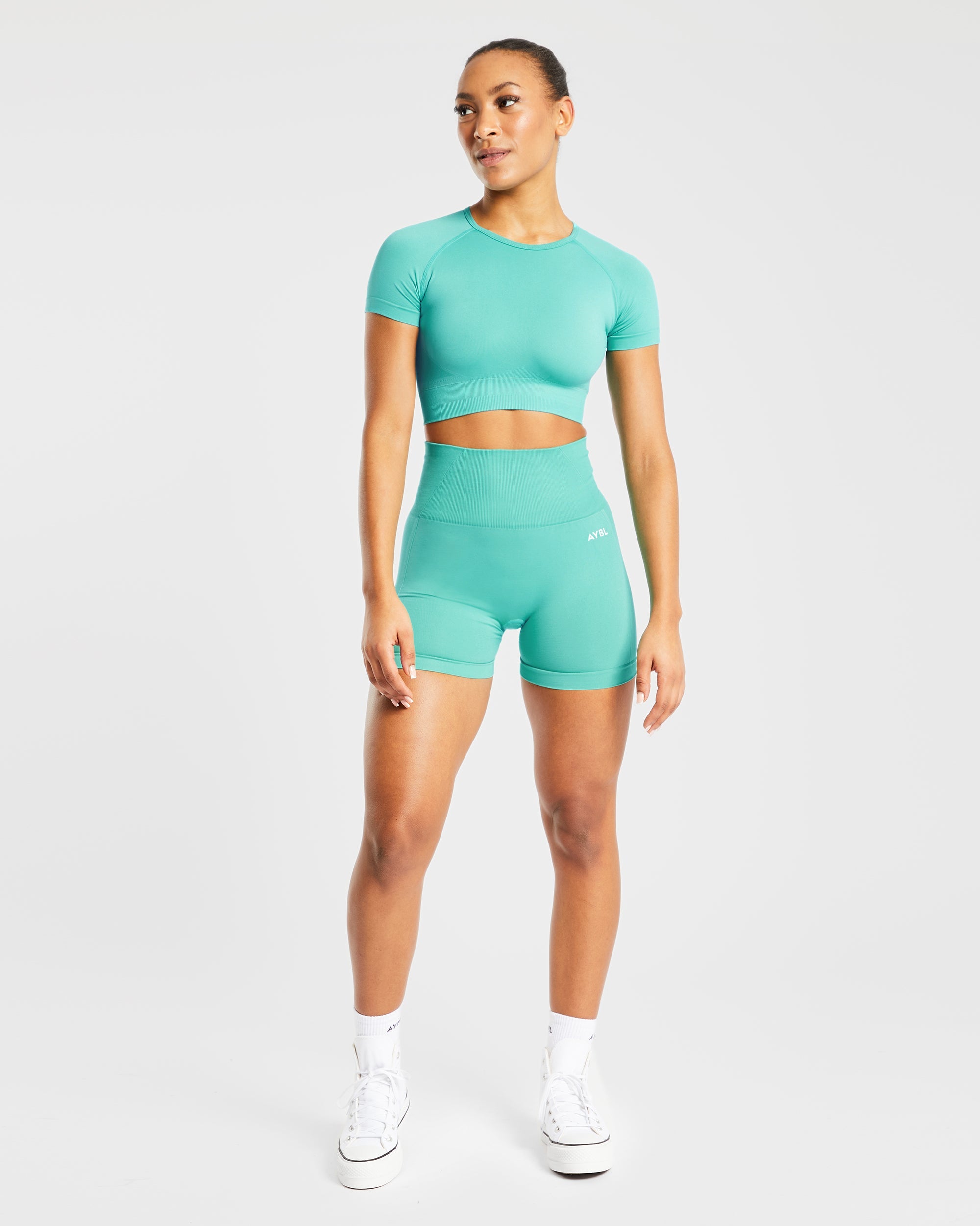 Empower Seamless Crop Top - Jade Grün