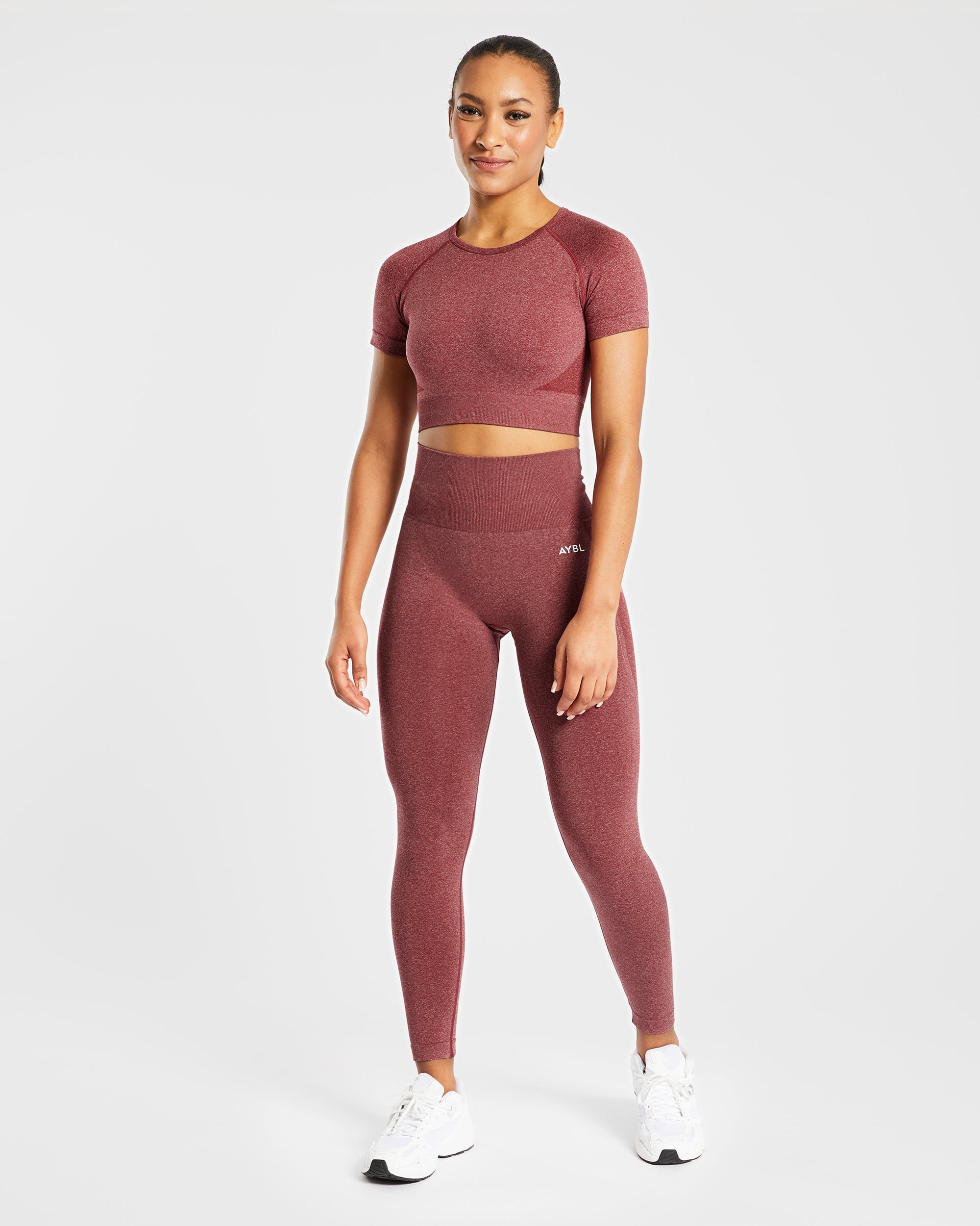 Empower Seamless Crop Top - Rot Marl
