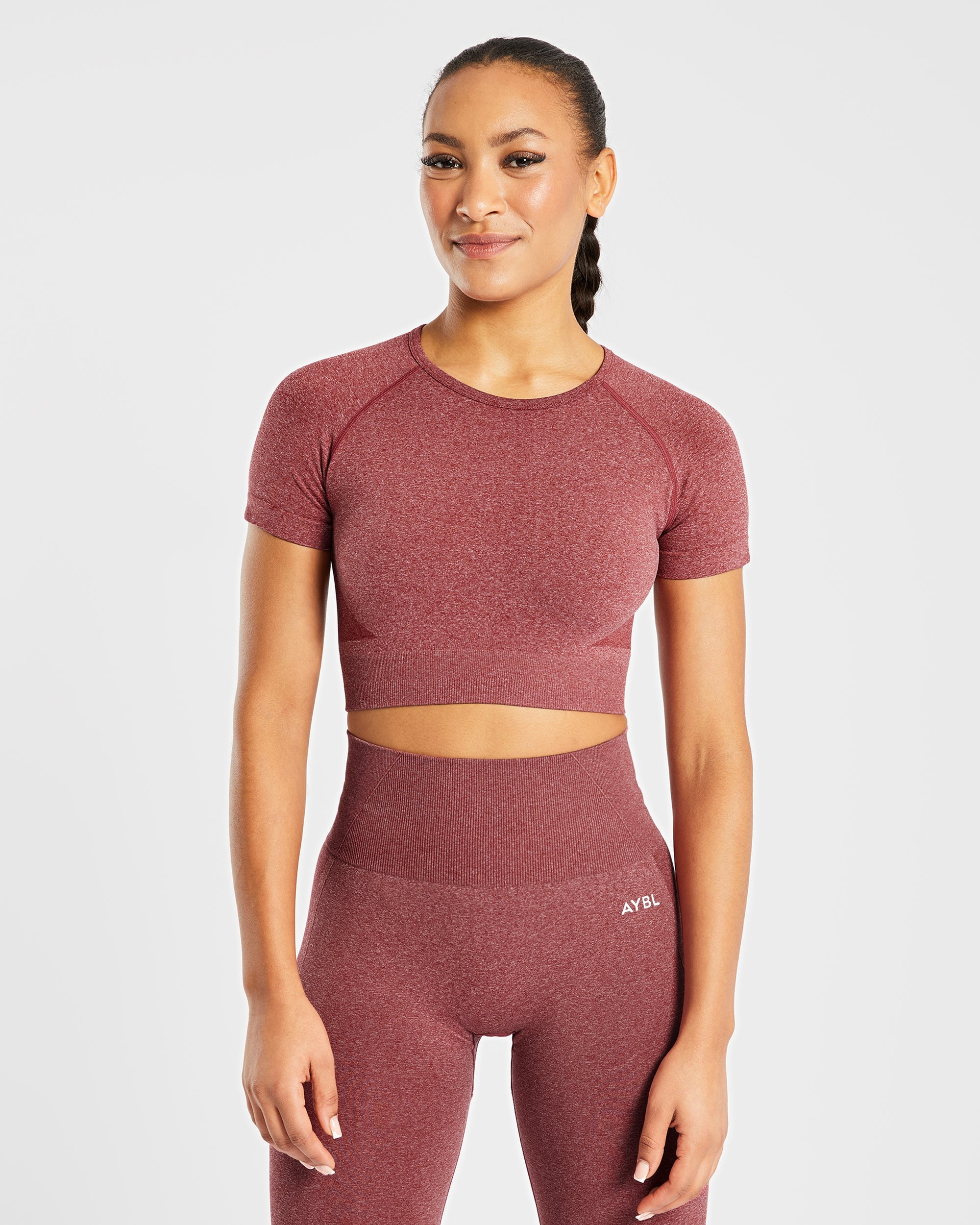 Empower Seamless Crop Top - Rot Marl