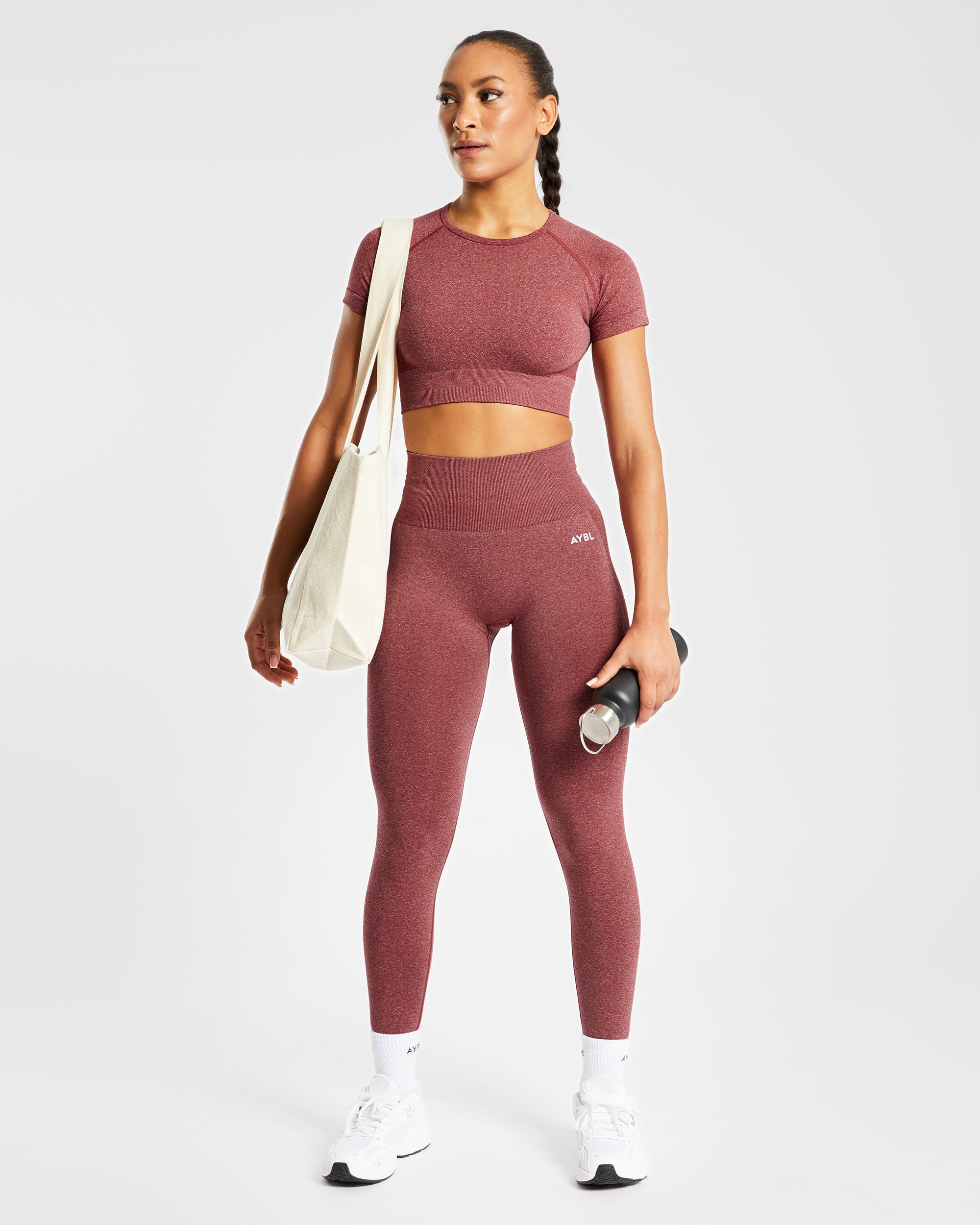 Empower Seamless Crop Top - Rot Marl