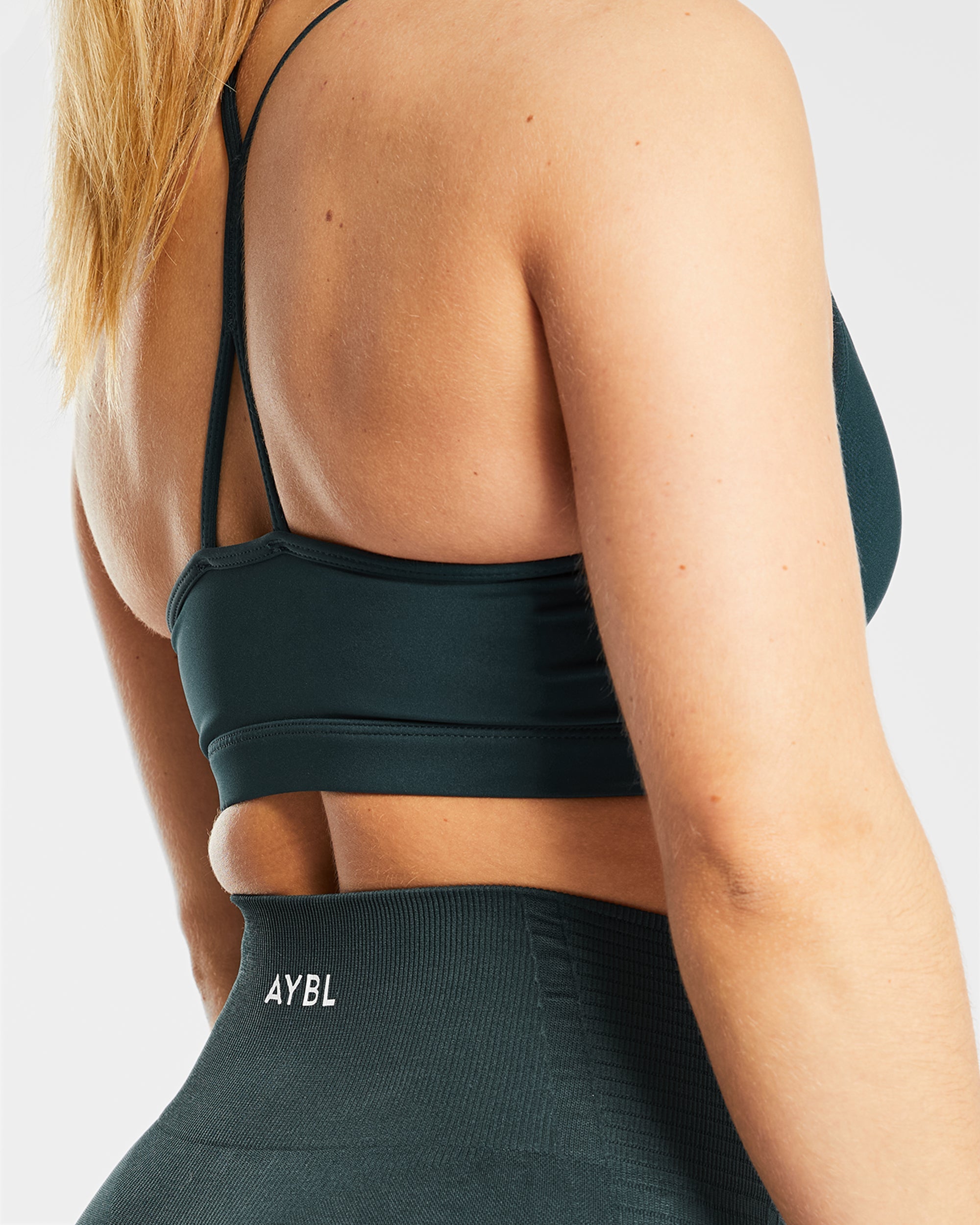 Essential Ruched Sports Bra - Forest Grün