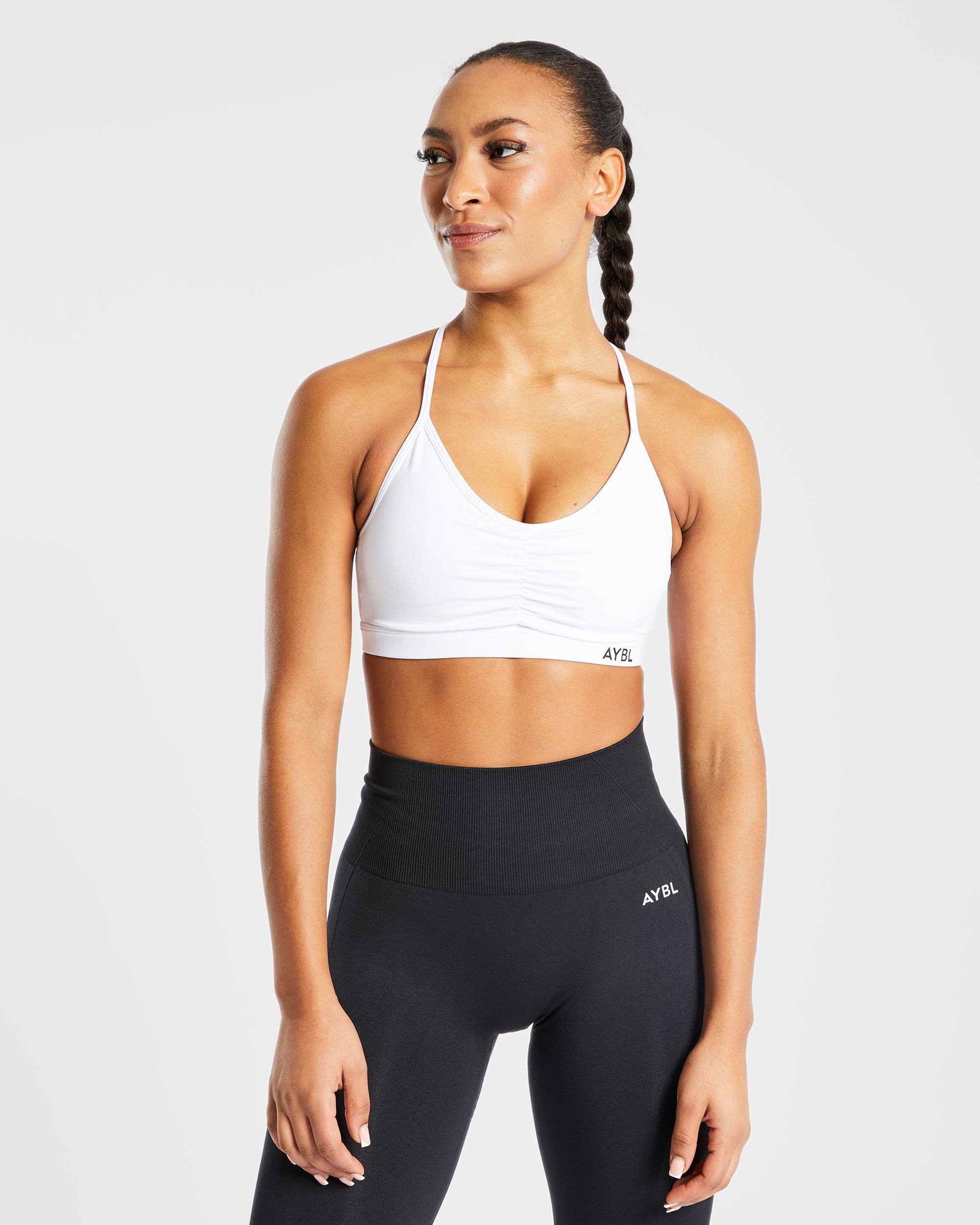 Essential Ruched Sports Bra - Weiß