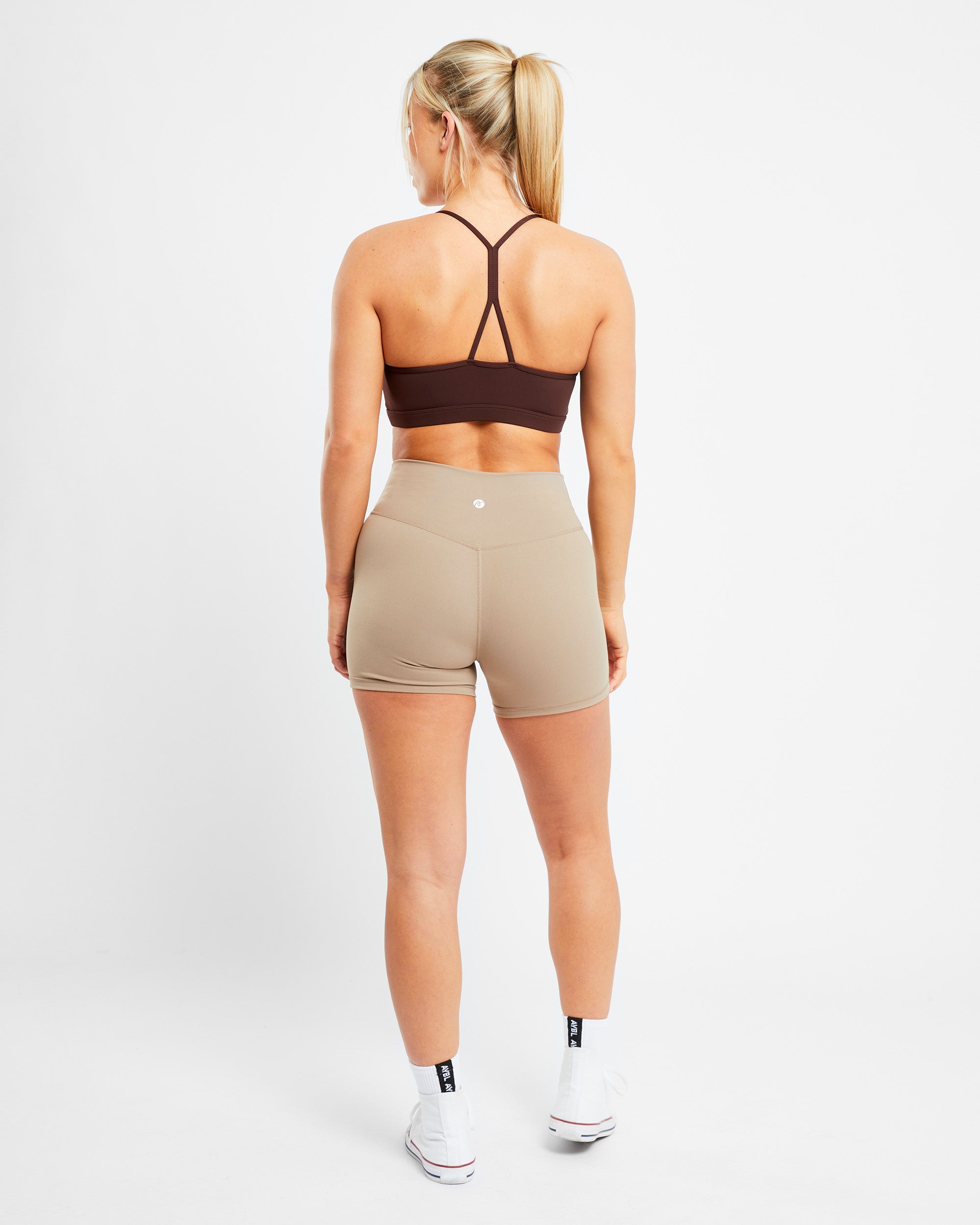 Essential Ruched Sports Bra - Chocolate Braun