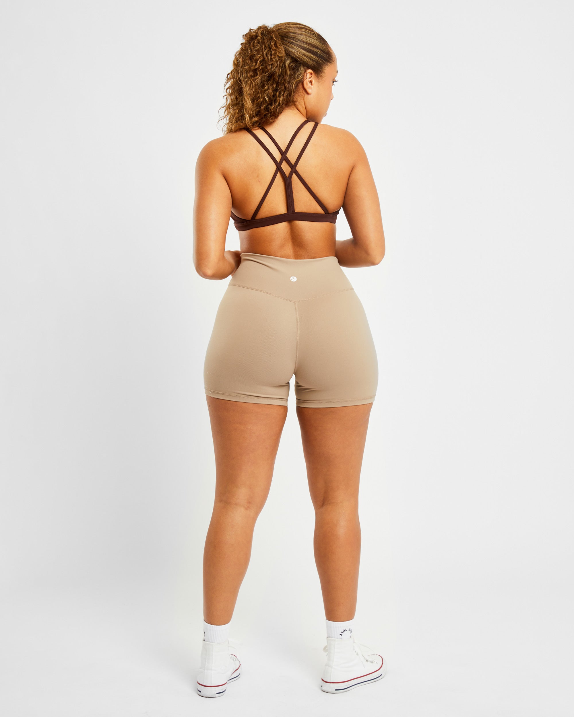 Essential Strappy Sports Bra - Chocolate Braun