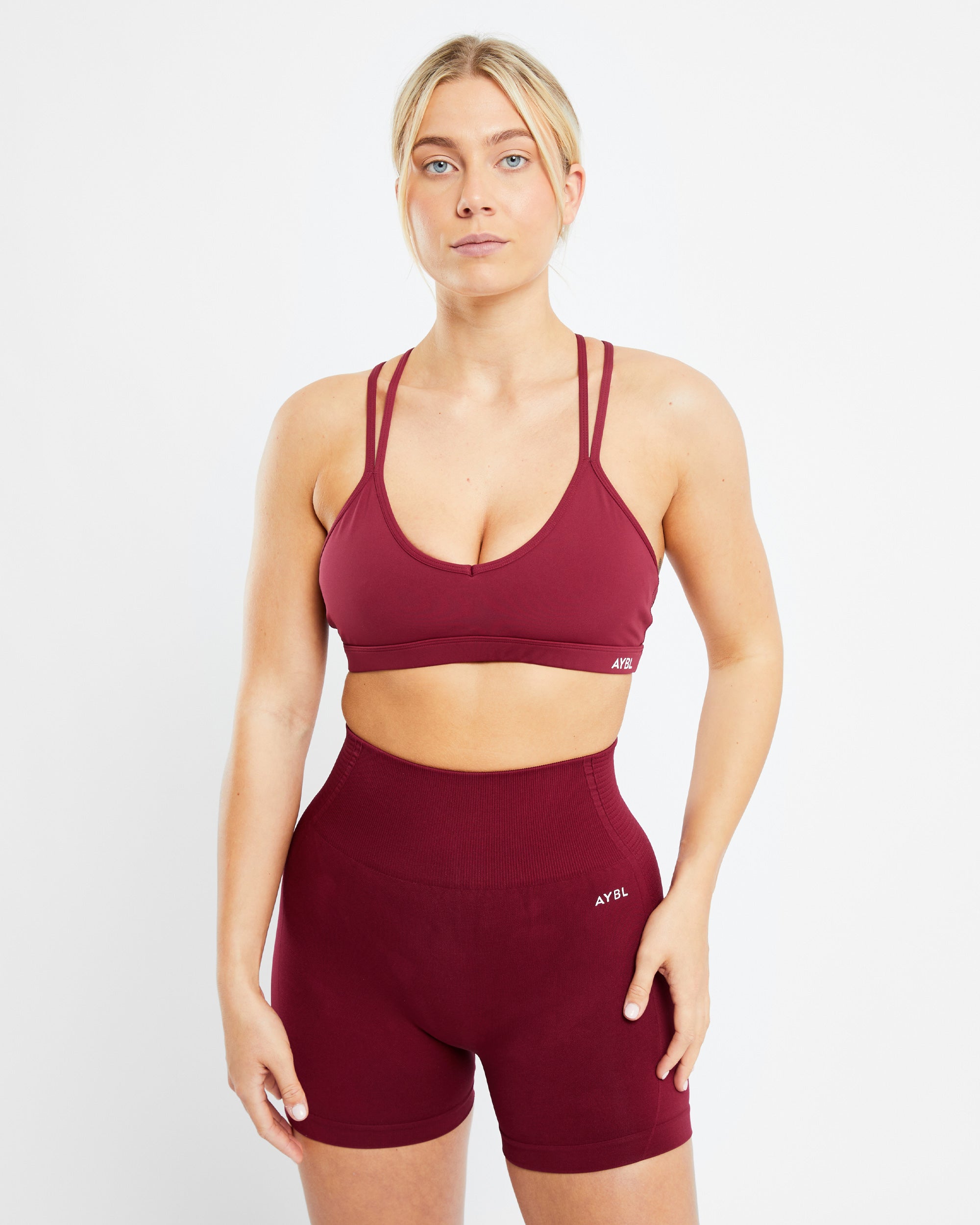 Essential Strappy Sports Bra - Rumba Rot