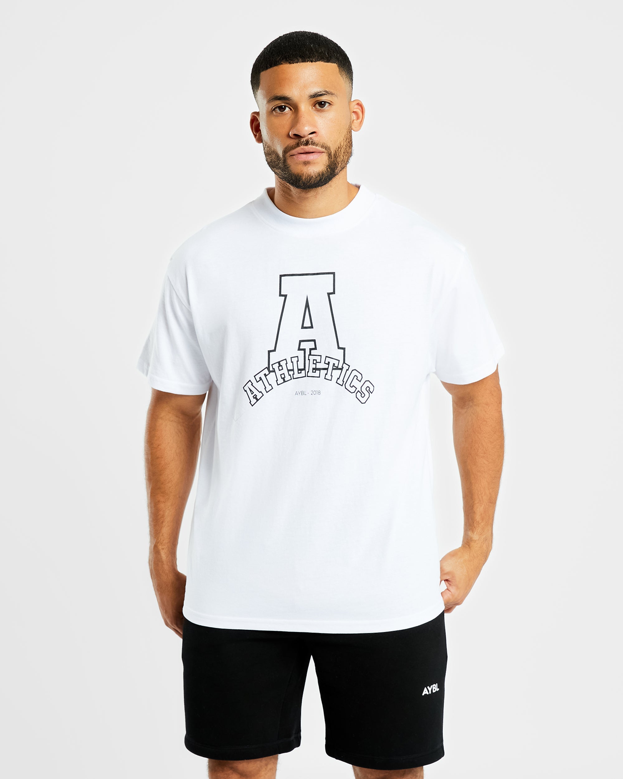 Athletics Varsity Oversized T Shirt - Weiß