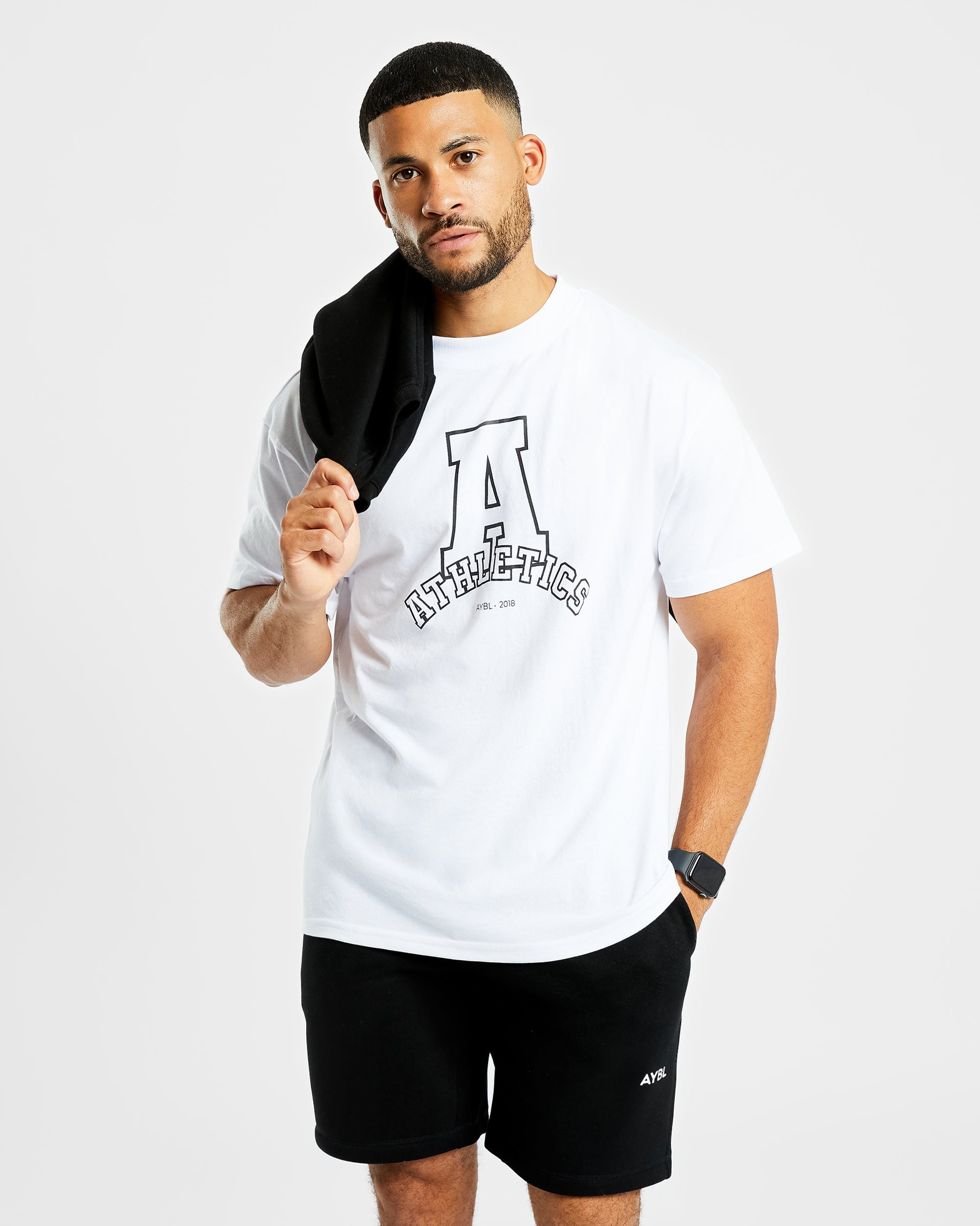 Athletics Varsity Oversized T Shirt - Weiß