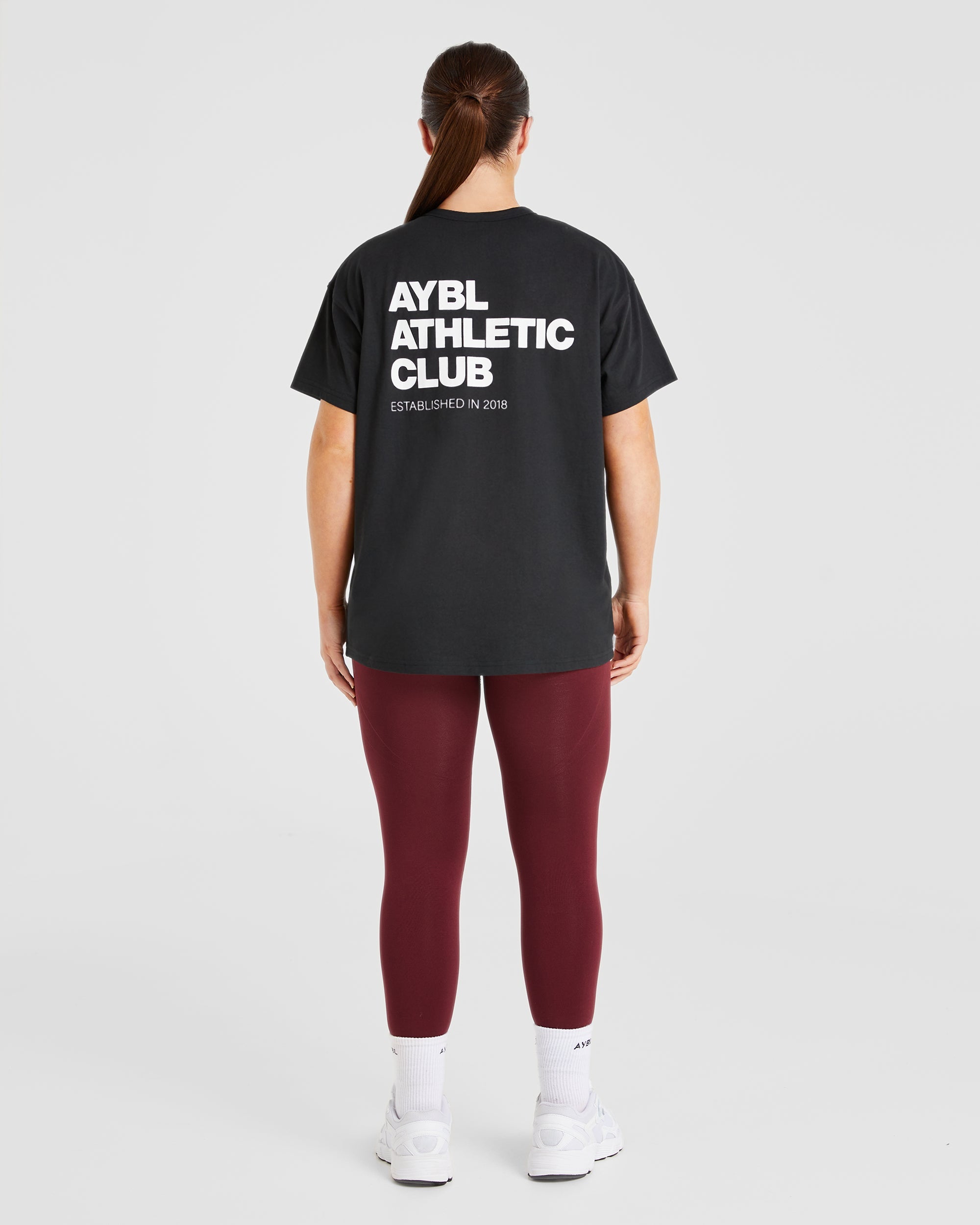 Athletics Club Oversized T Shirt - Schwarz