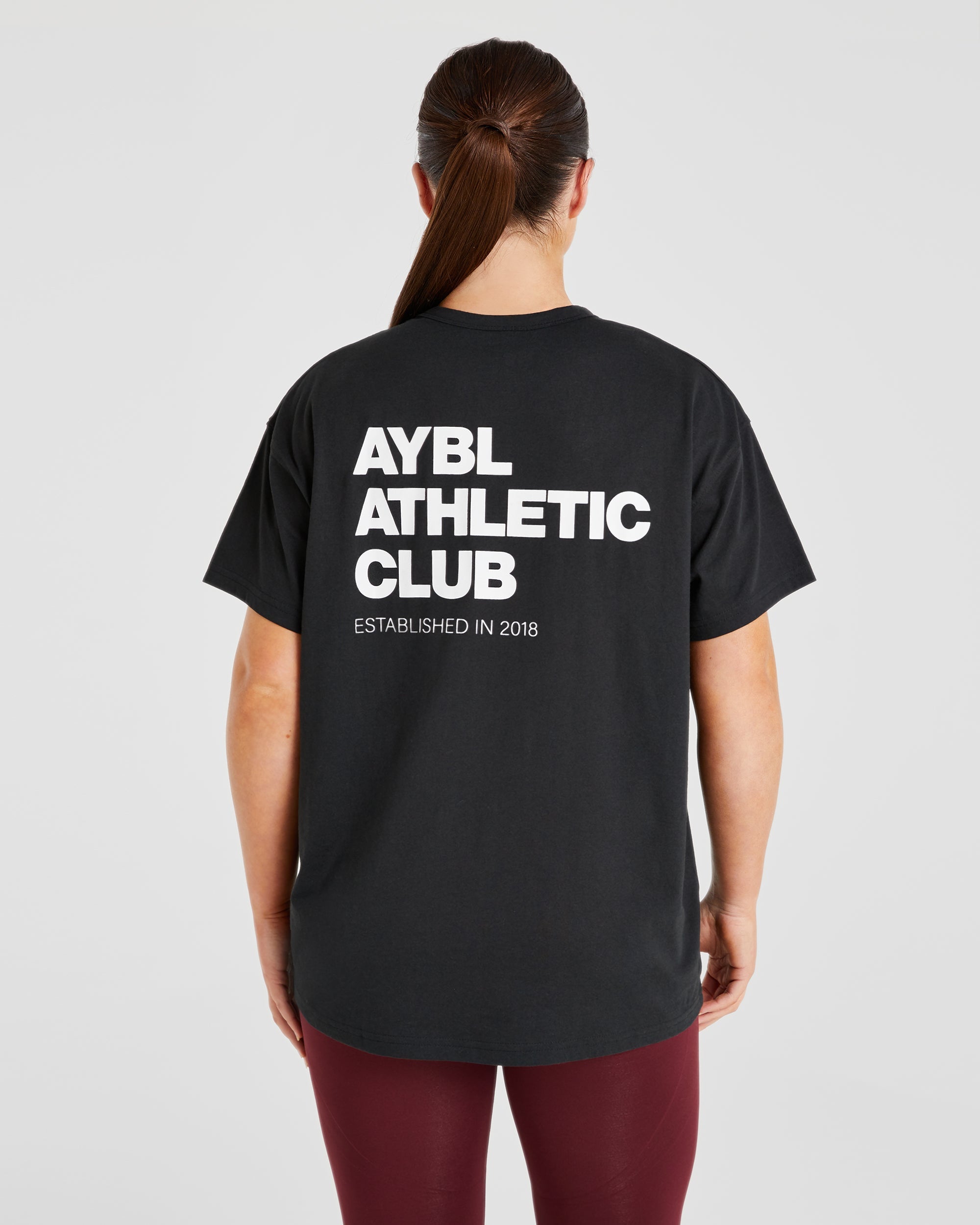 Athletics Club Oversized T Shirt - Schwarz