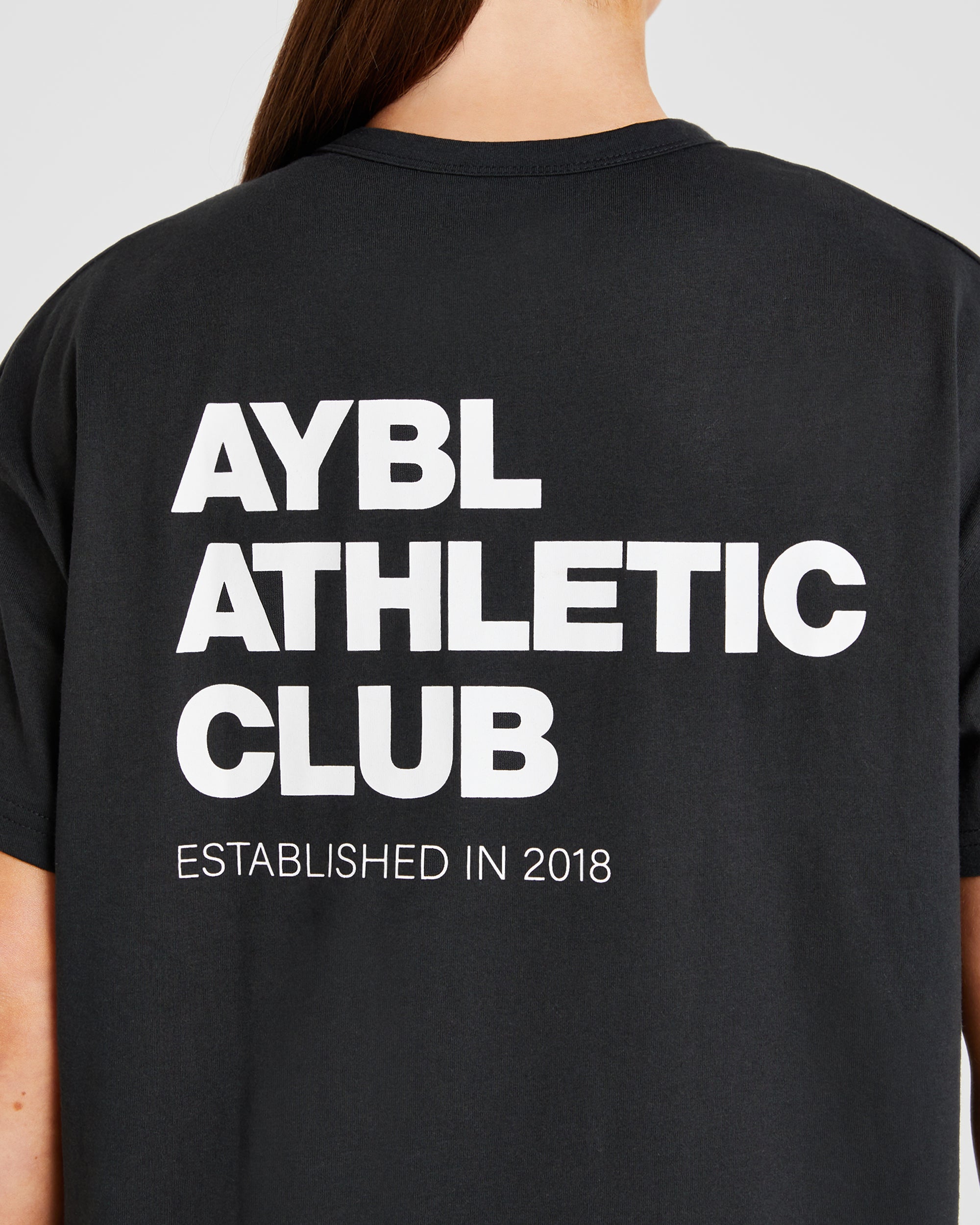 Athletics Club Oversized T Shirt - Schwarz