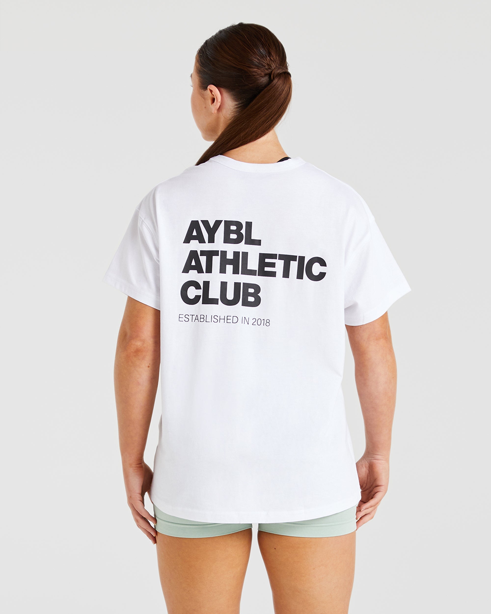 Athletics Club Oversized T Shirt - Weiß