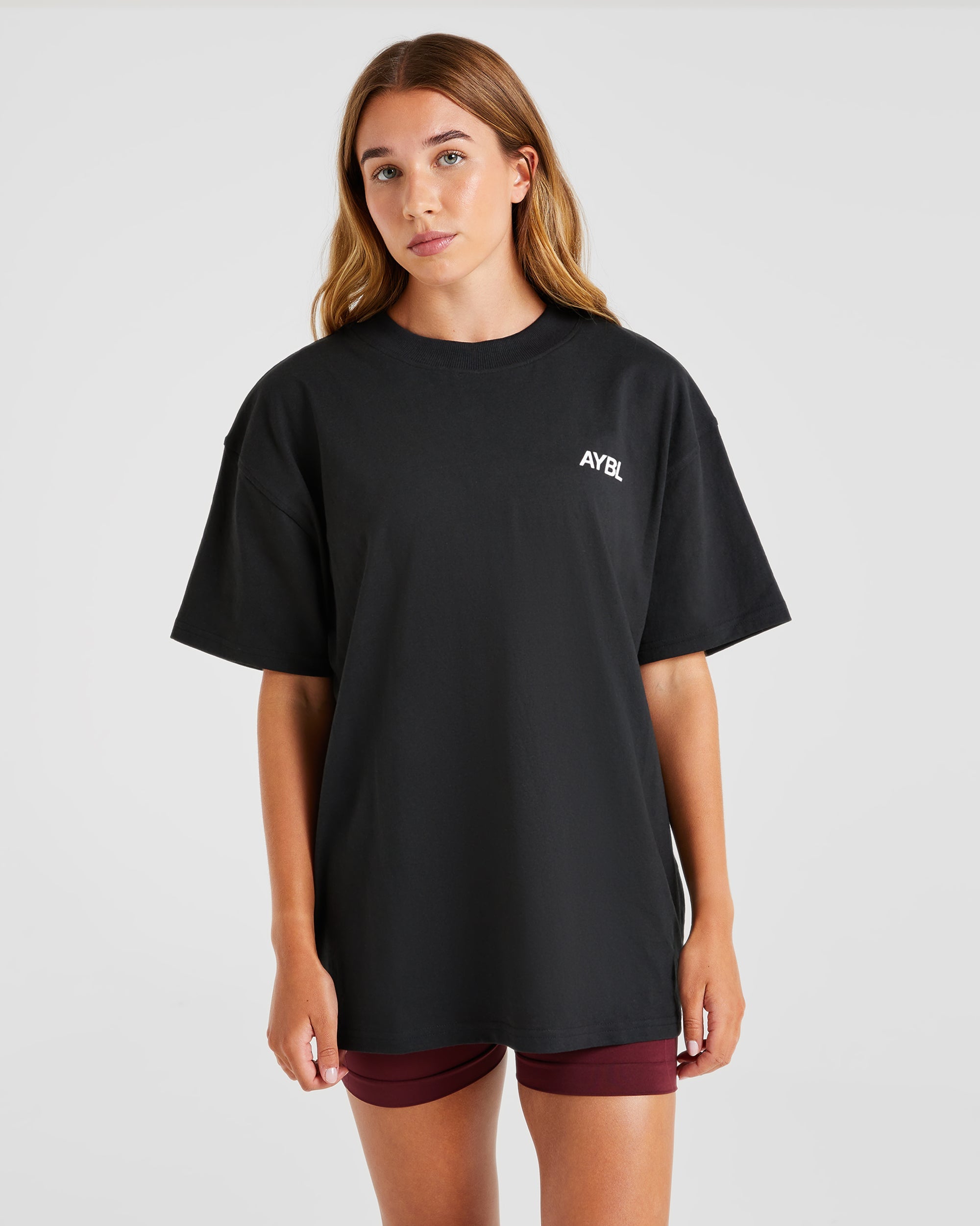 AYBL Sports Club Oversized T Shirt - Schwarz