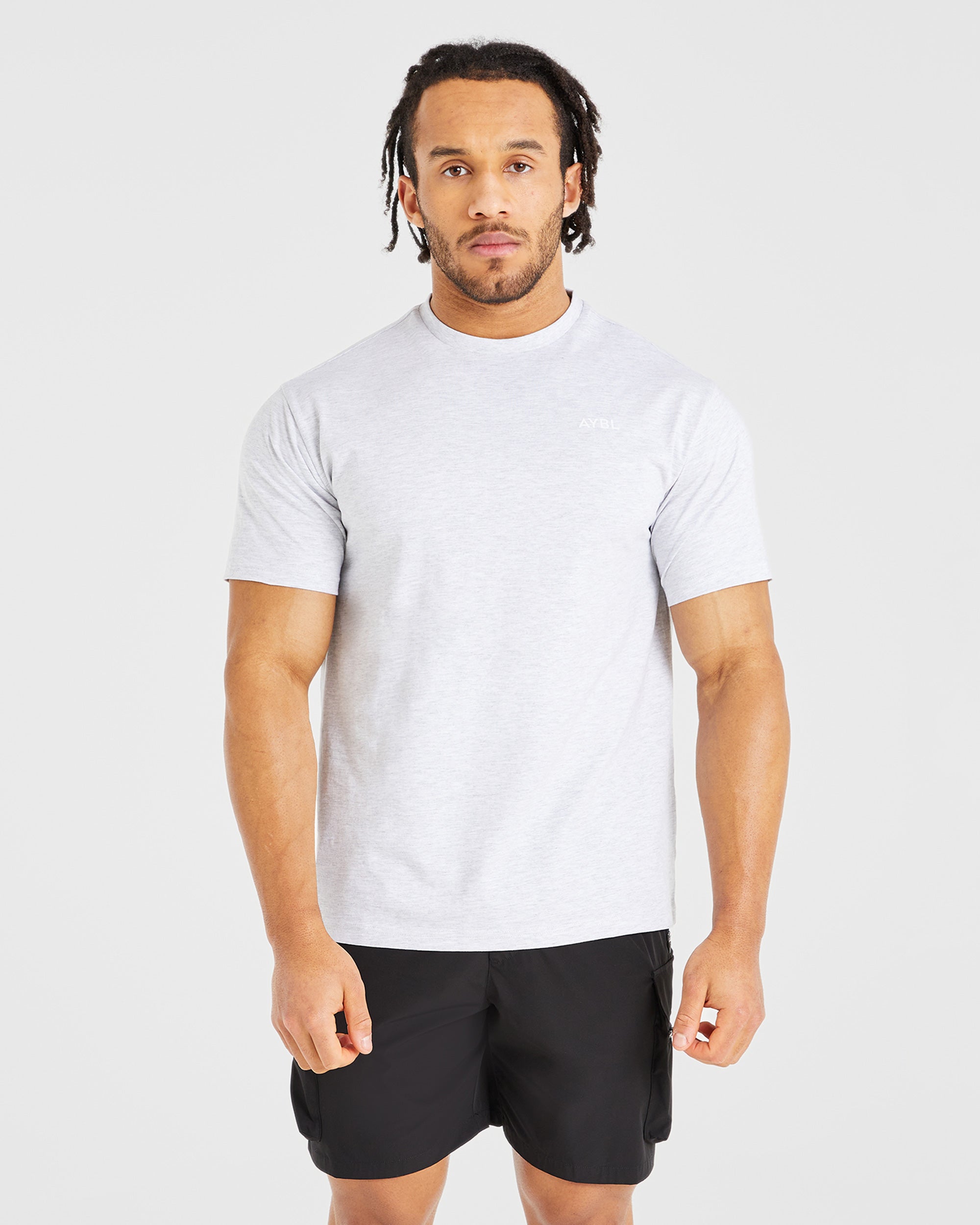 Essential T Shirt - Light Grau Marl