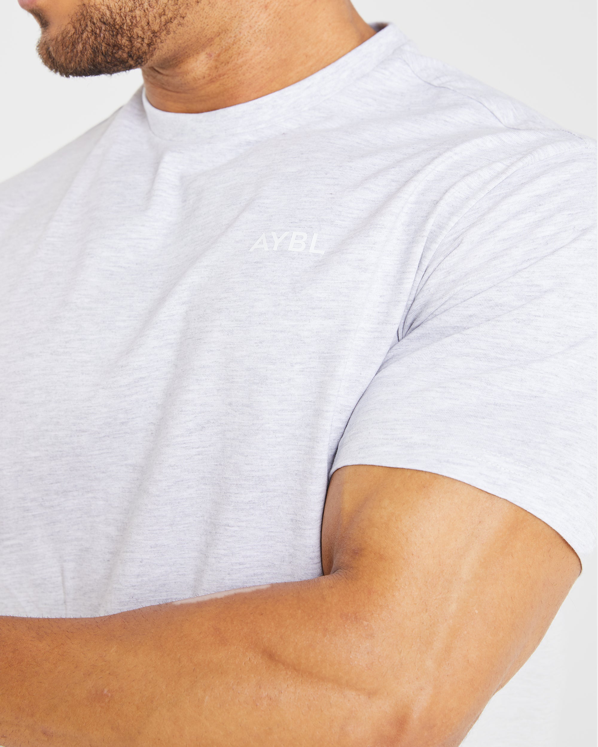 Essential T Shirt - Light Grau Marl