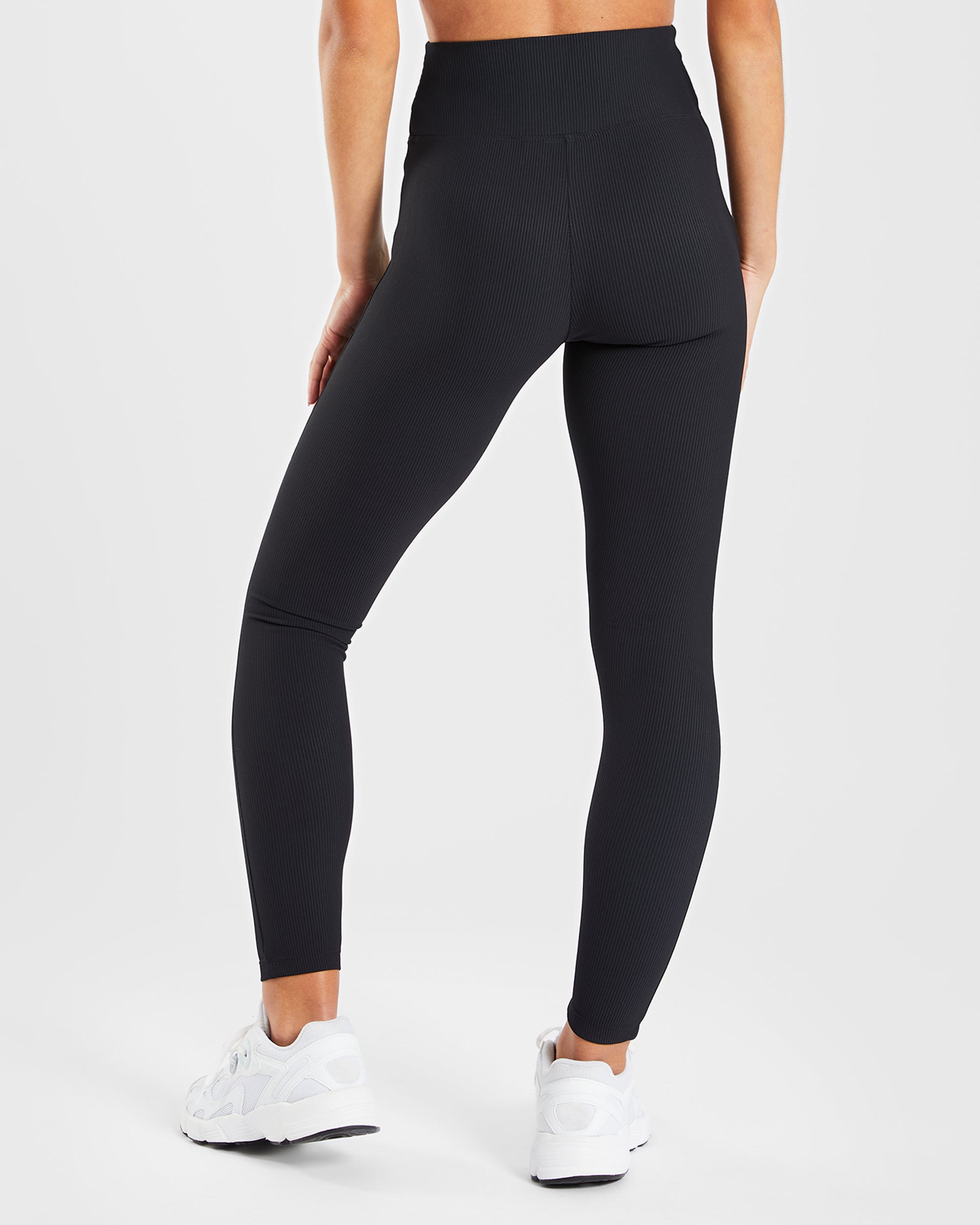 Sculpt Ribbed Leggings - Schwarz