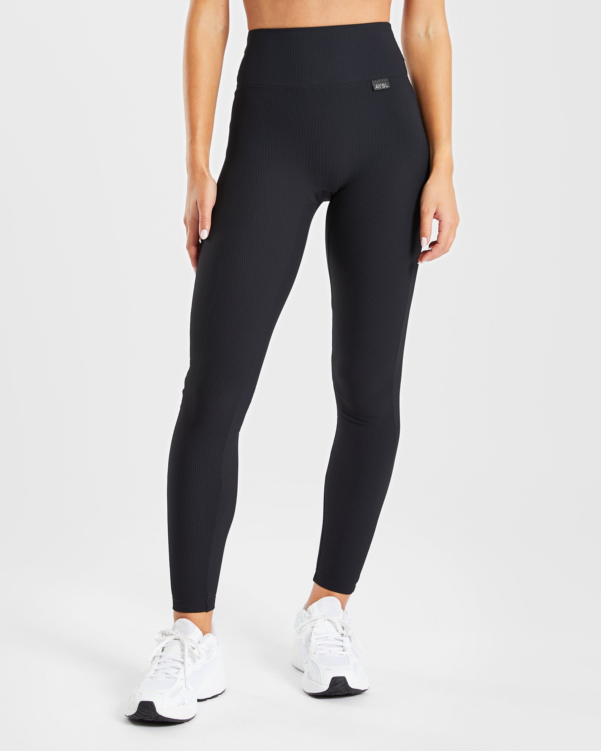 Sculpt Ribbed Leggings - Schwarz