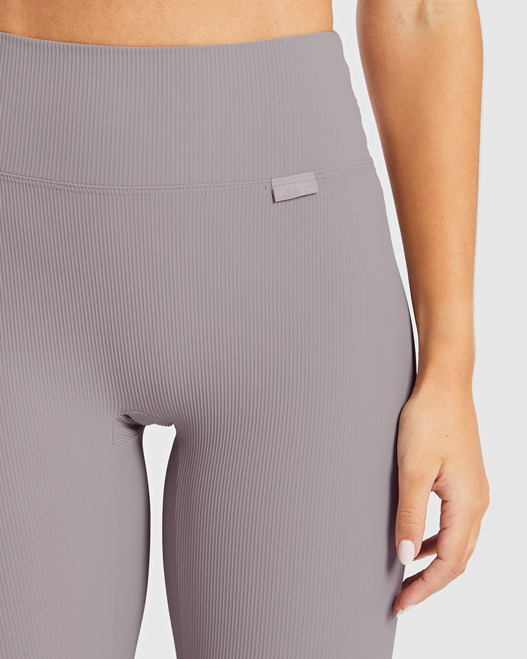 Sculpt Ribbed Leggings - Fog Grau