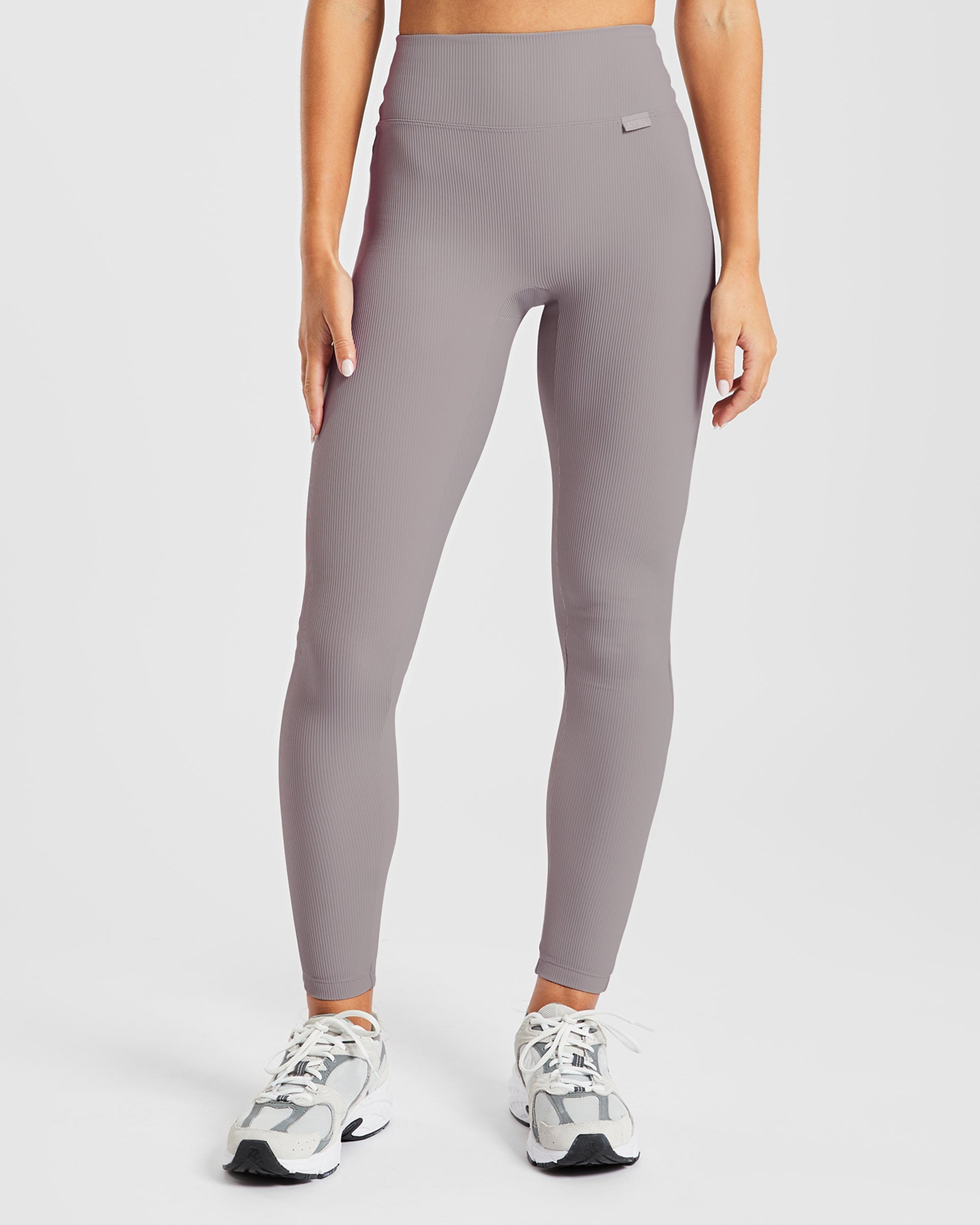 Sculpt Ribbed Leggings - Fog Grau