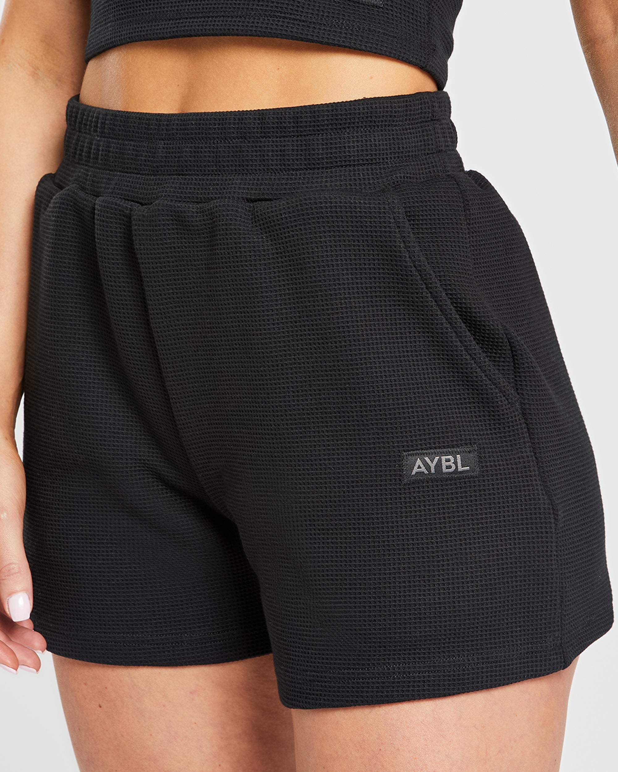 Waffle Shorts - Schwarz