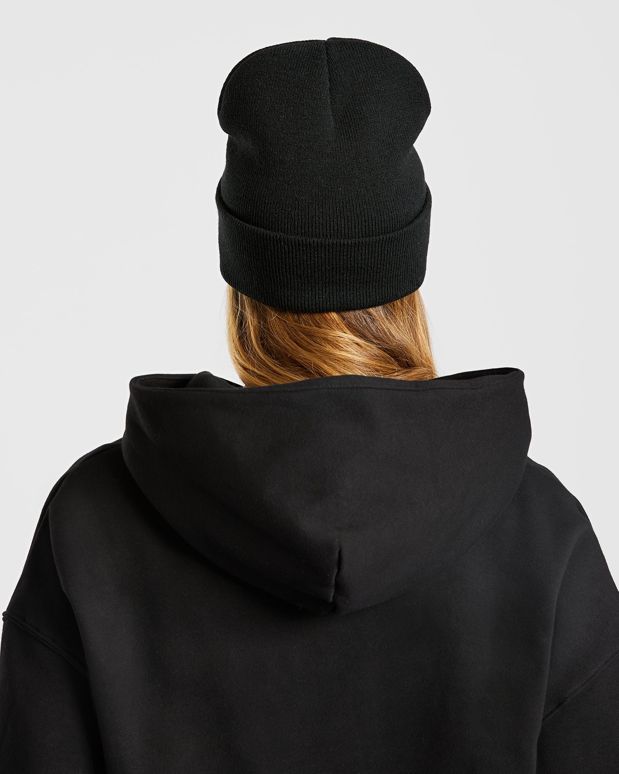 Embroidered Beanie - Schwarz