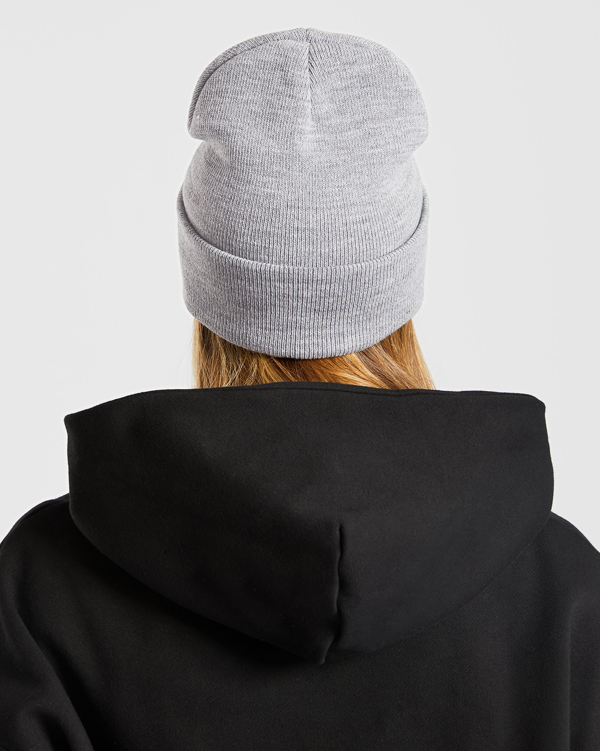 Embroidered Beanie - Grau Marl