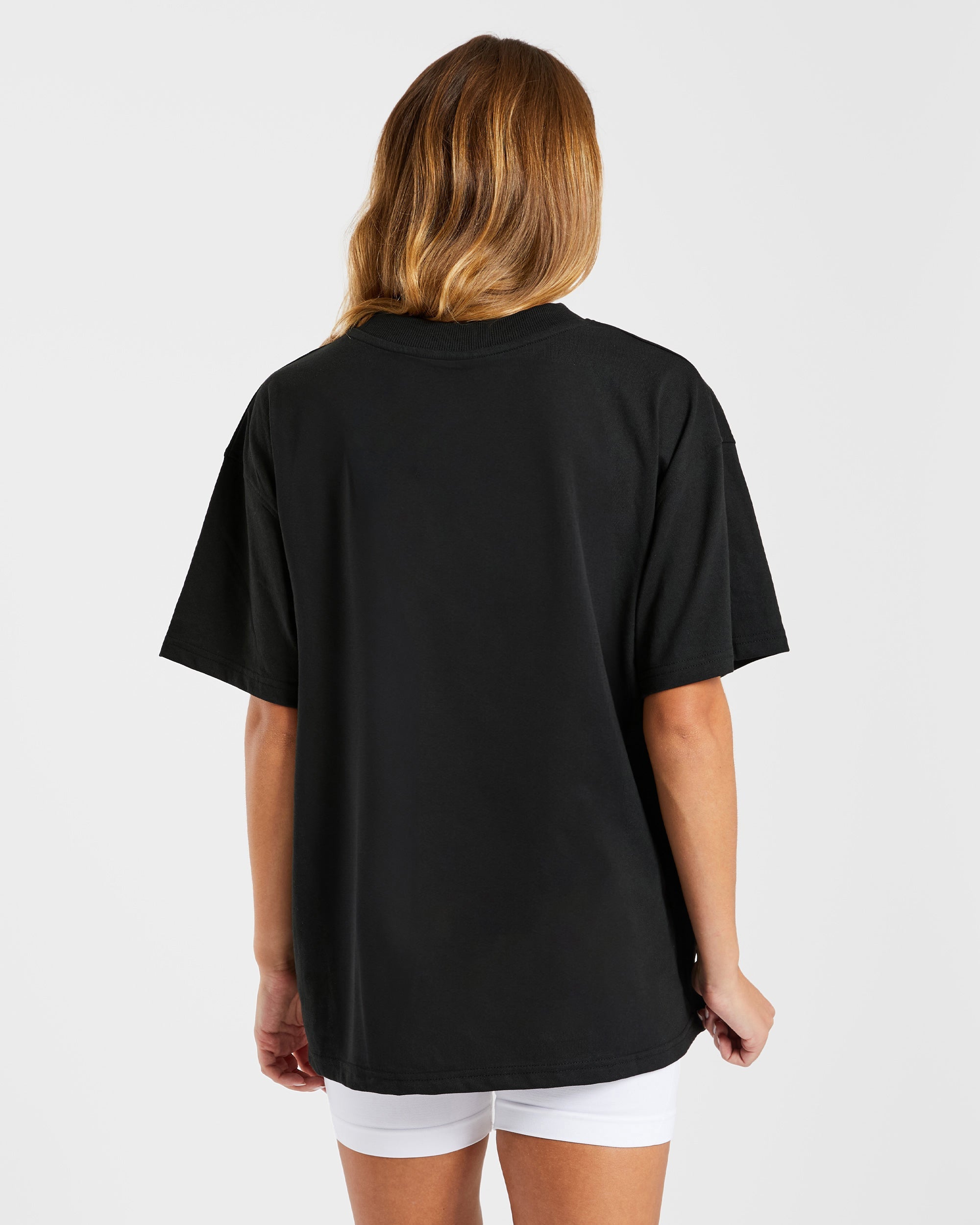 Lifting My Best Life Oversized T Shirt - Schwarz