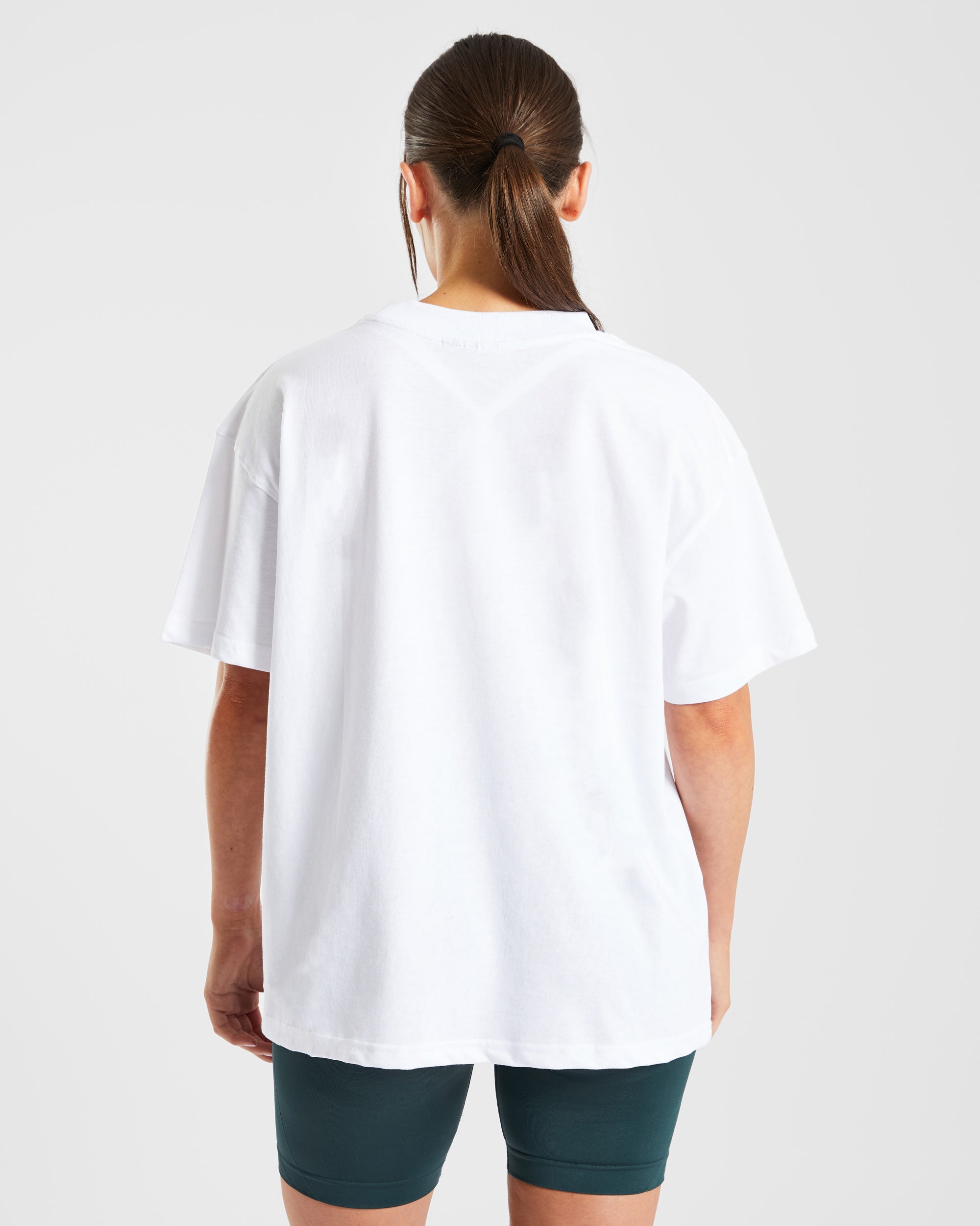 Lifting My Best Life Oversized T Shirt - Weiß