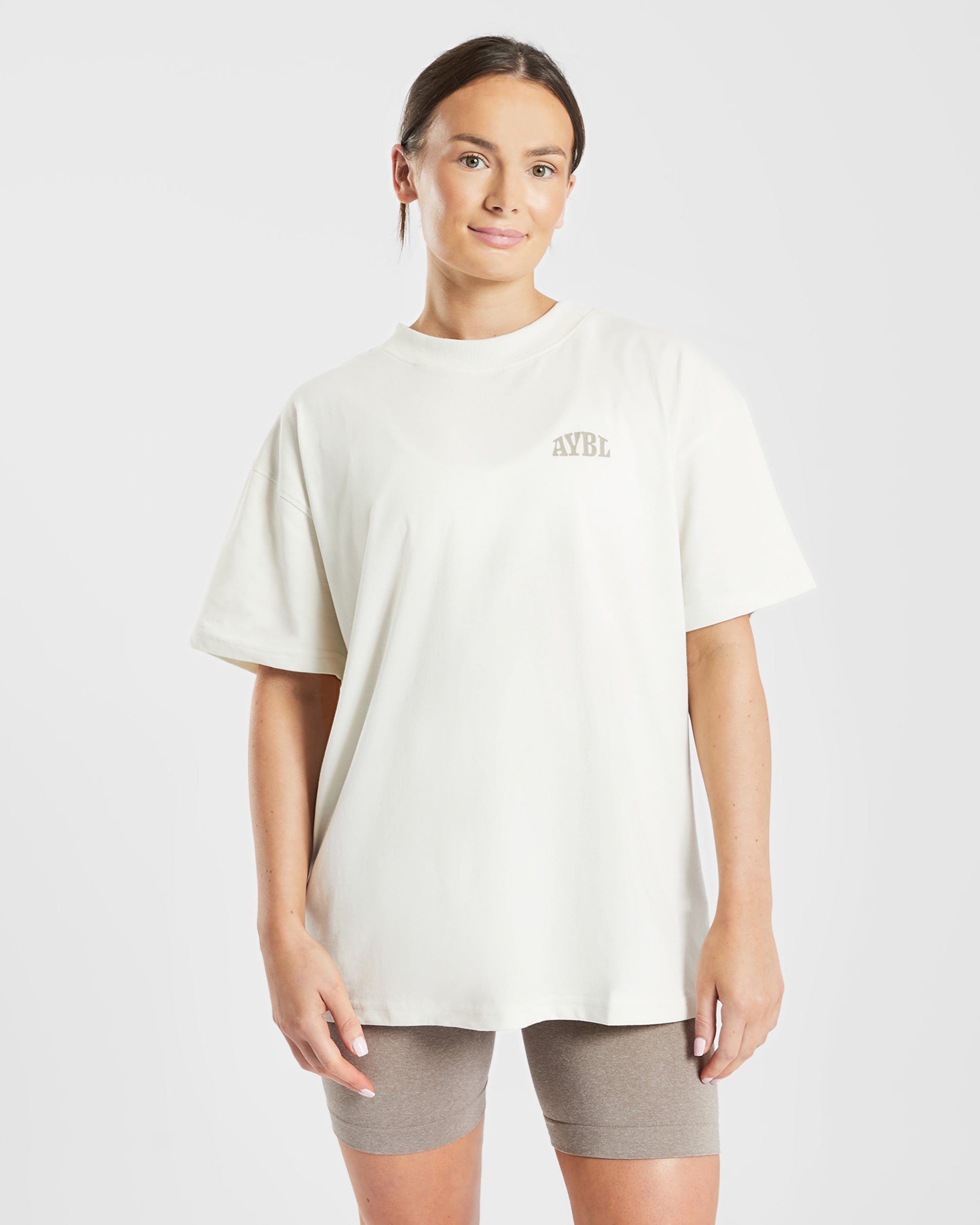 Mind Over Matter Oversized T Shirt - Beige/Braun