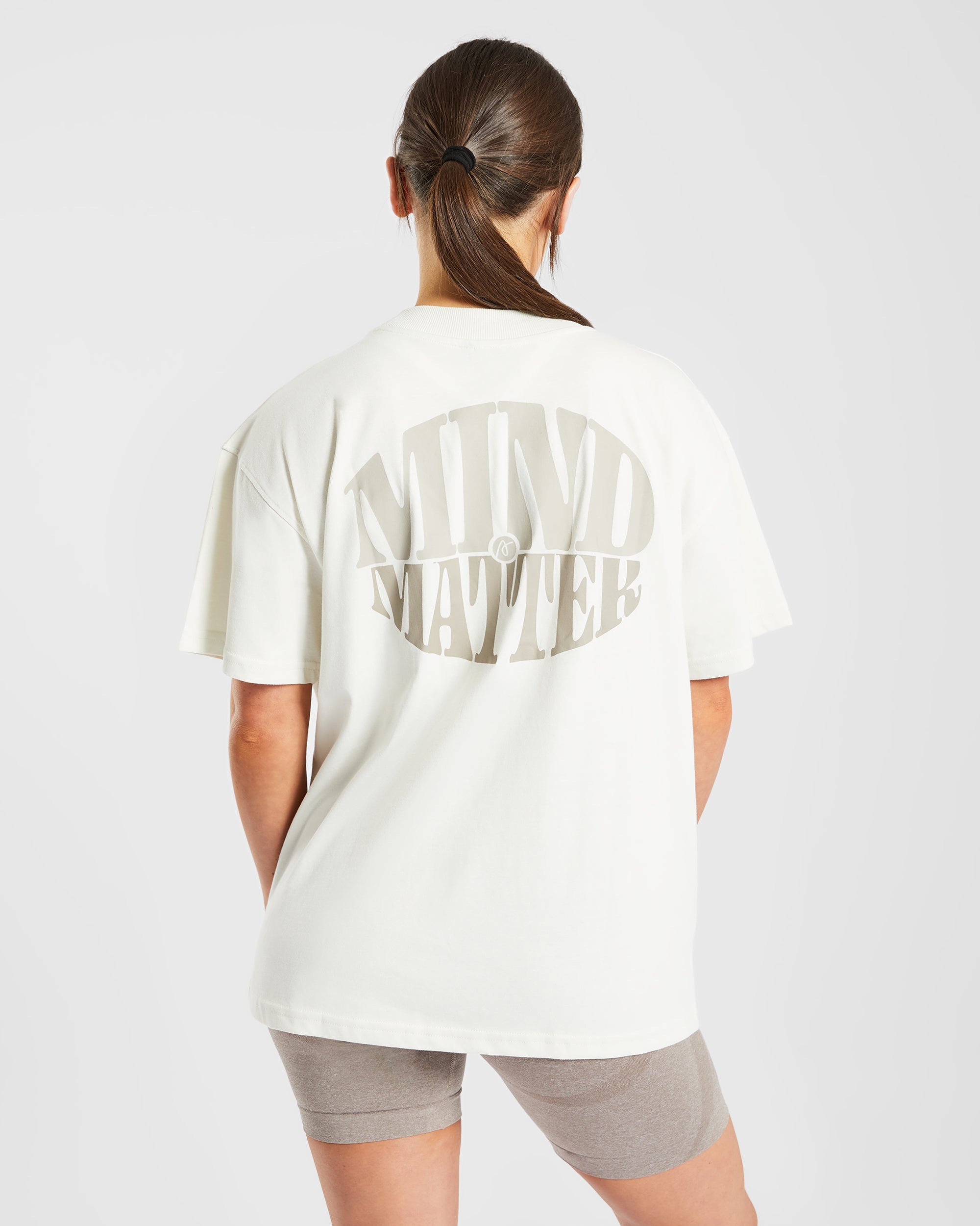 Mind Over Matter Oversized T Shirt - Beige/Braun