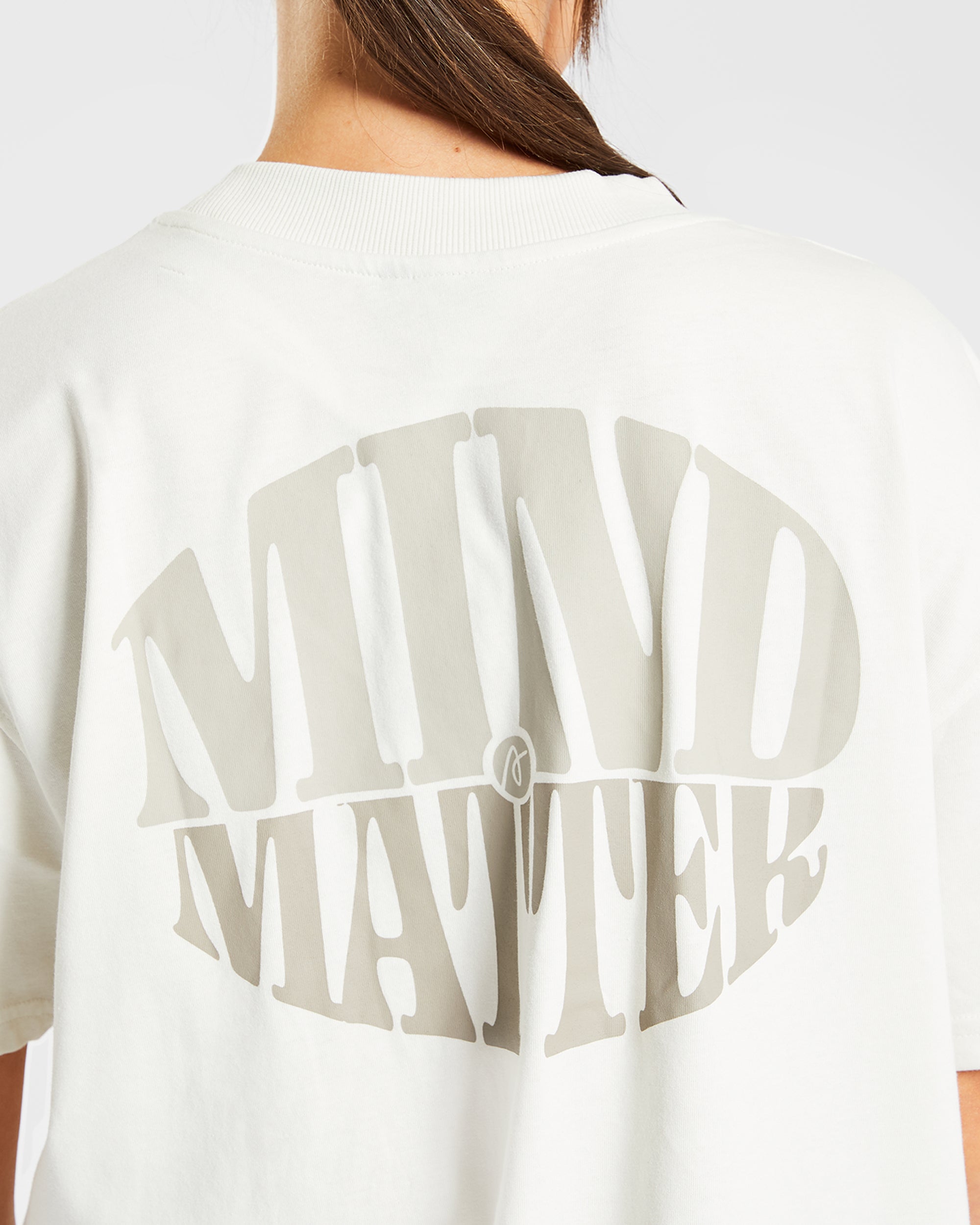 Mind Over Matter Oversized T Shirt - Beige/Braun