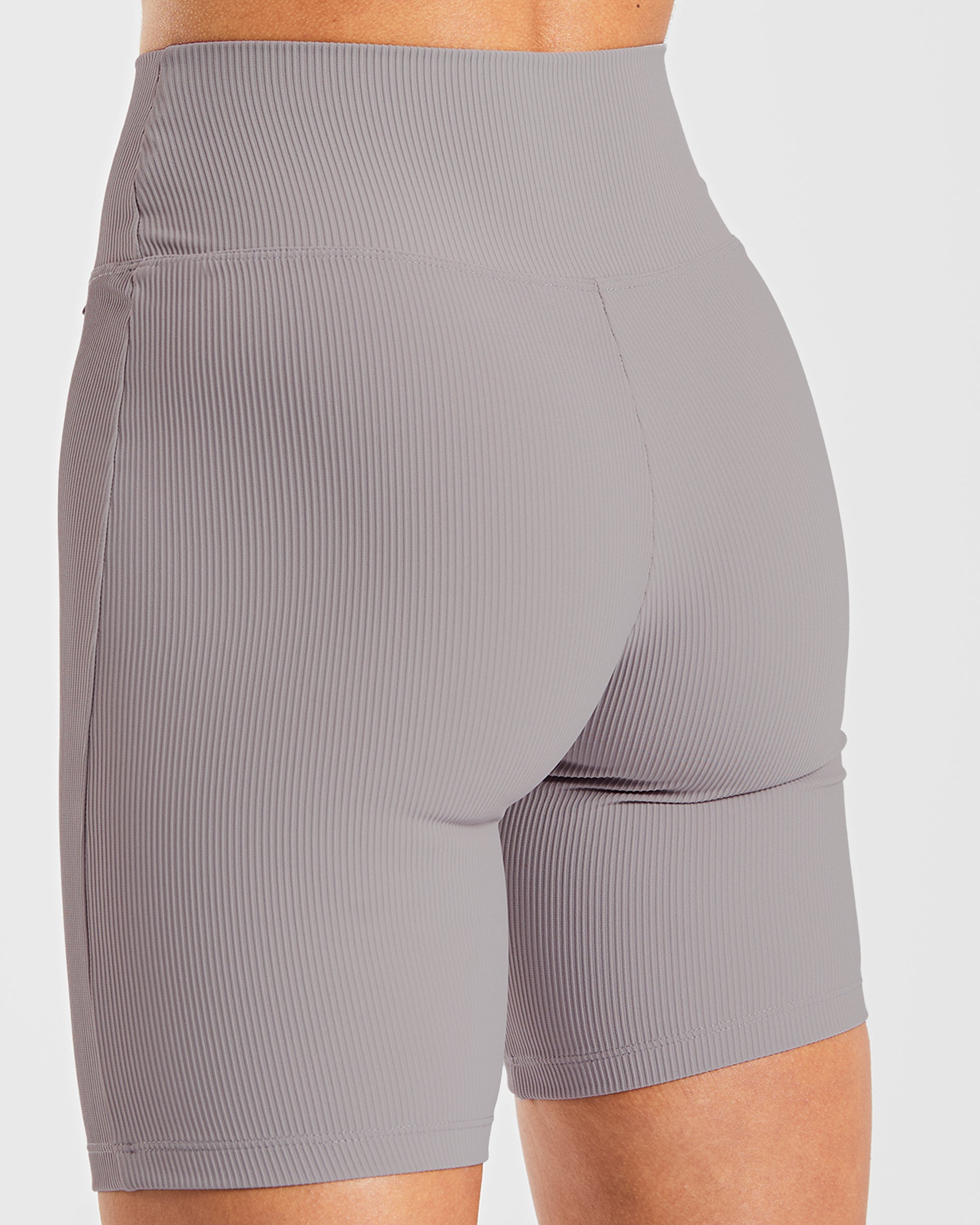 Sculpt Ribbed Cycling Shorts - Fog Grau