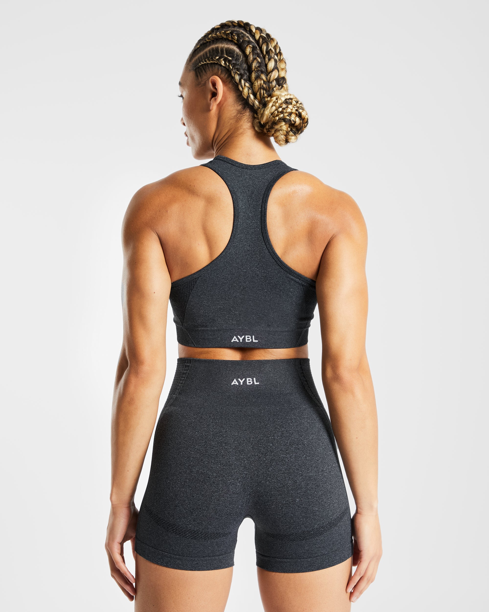 Balance V2 Seamless Sports Bra - Speckle Schwarz