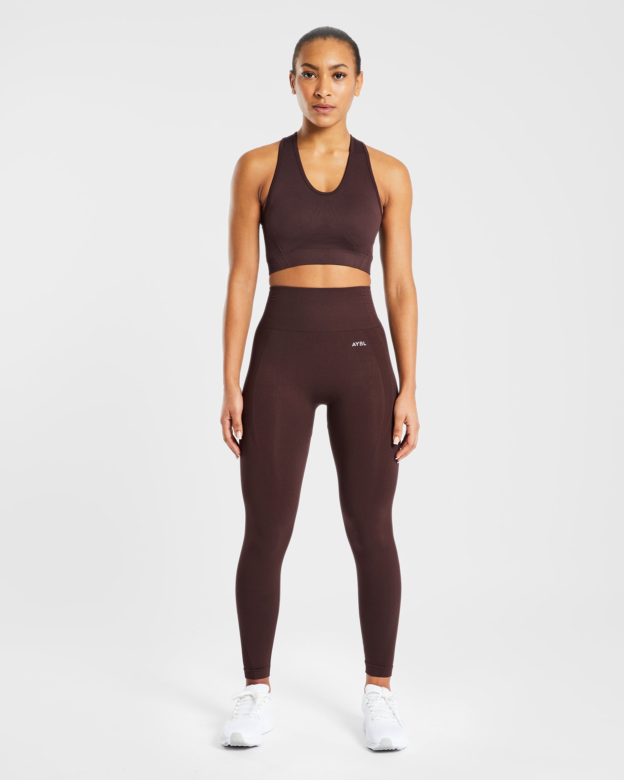 Balance V2 Seamless Sports Bra - Chocolate Braun