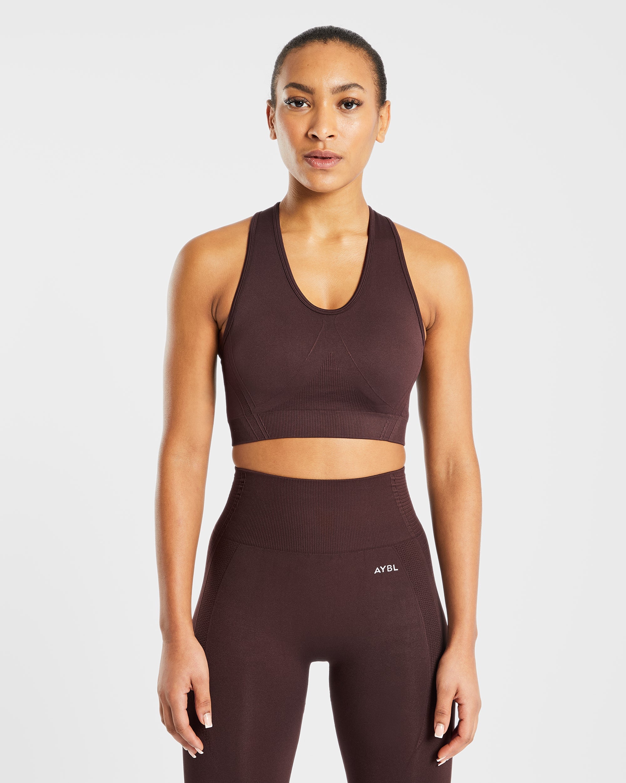 Balance V2 Seamless Sports Bra - Chocolate Braun