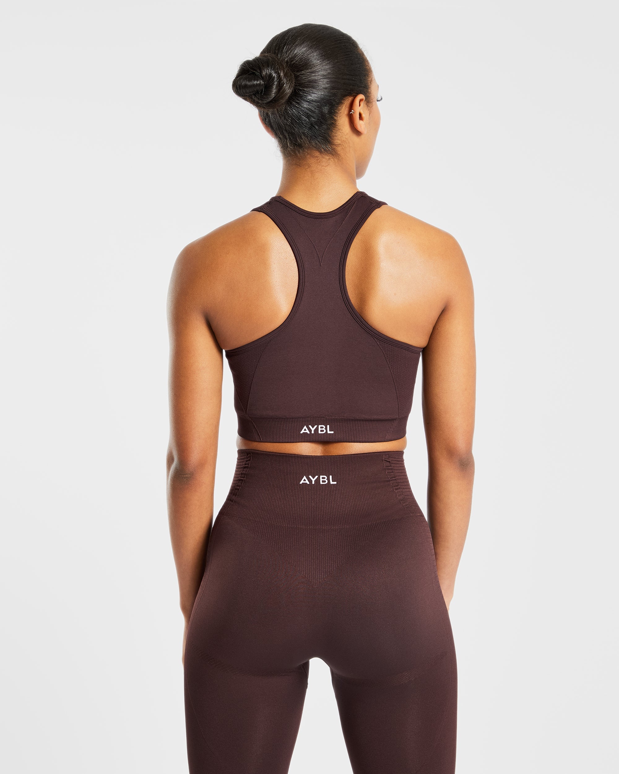 Balance V2 Seamless Sports Bra - Chocolate Braun