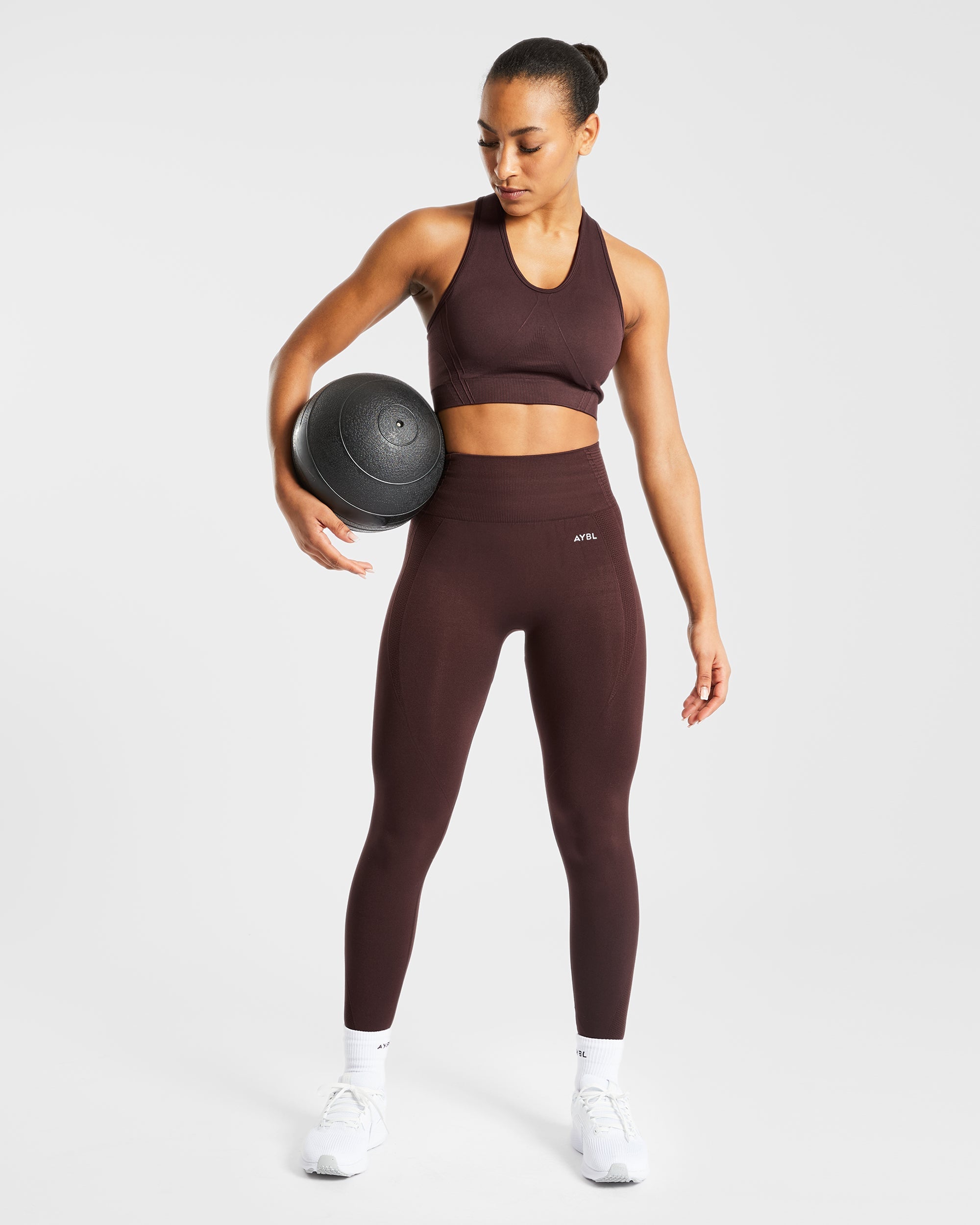Balance V2 Seamless Sports Bra - Chocolate Braun