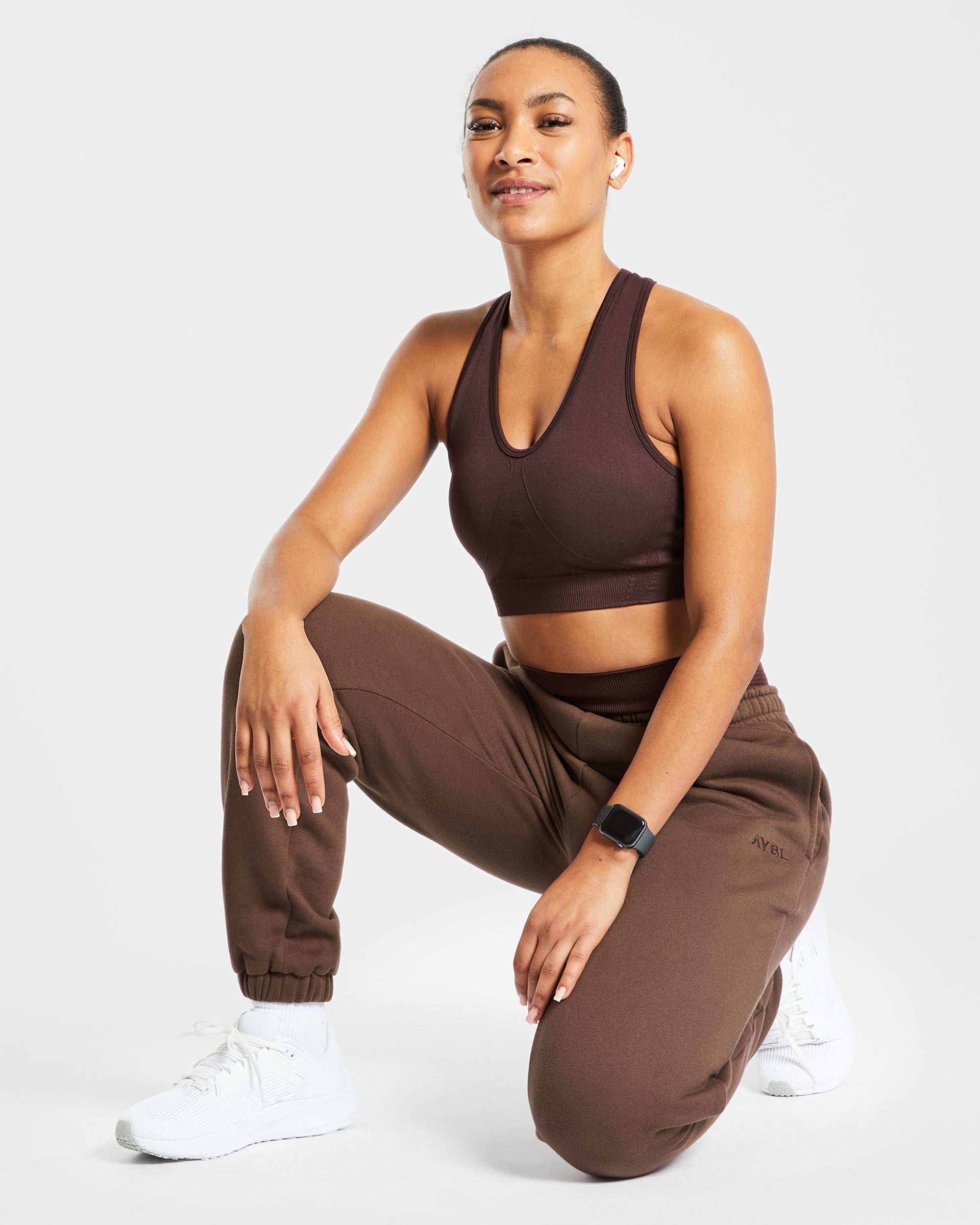 Balance V2 Seamless Sports Bra - Chocolate Braun